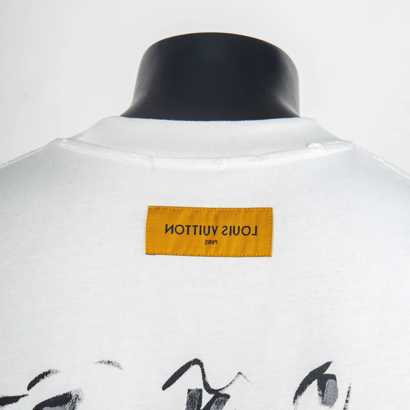 Hand-Painted Logo Cotton T-Shirt D12515417 — view 4
