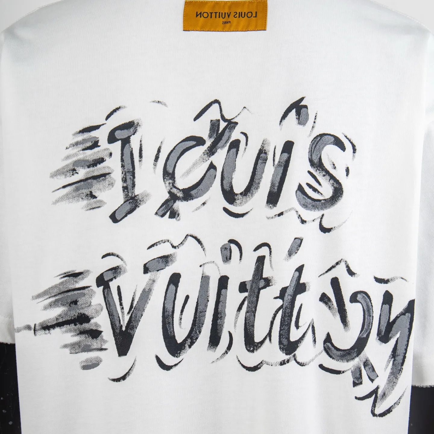 Hand-Painted Logo Cotton T-Shirt D12515417 — view 6