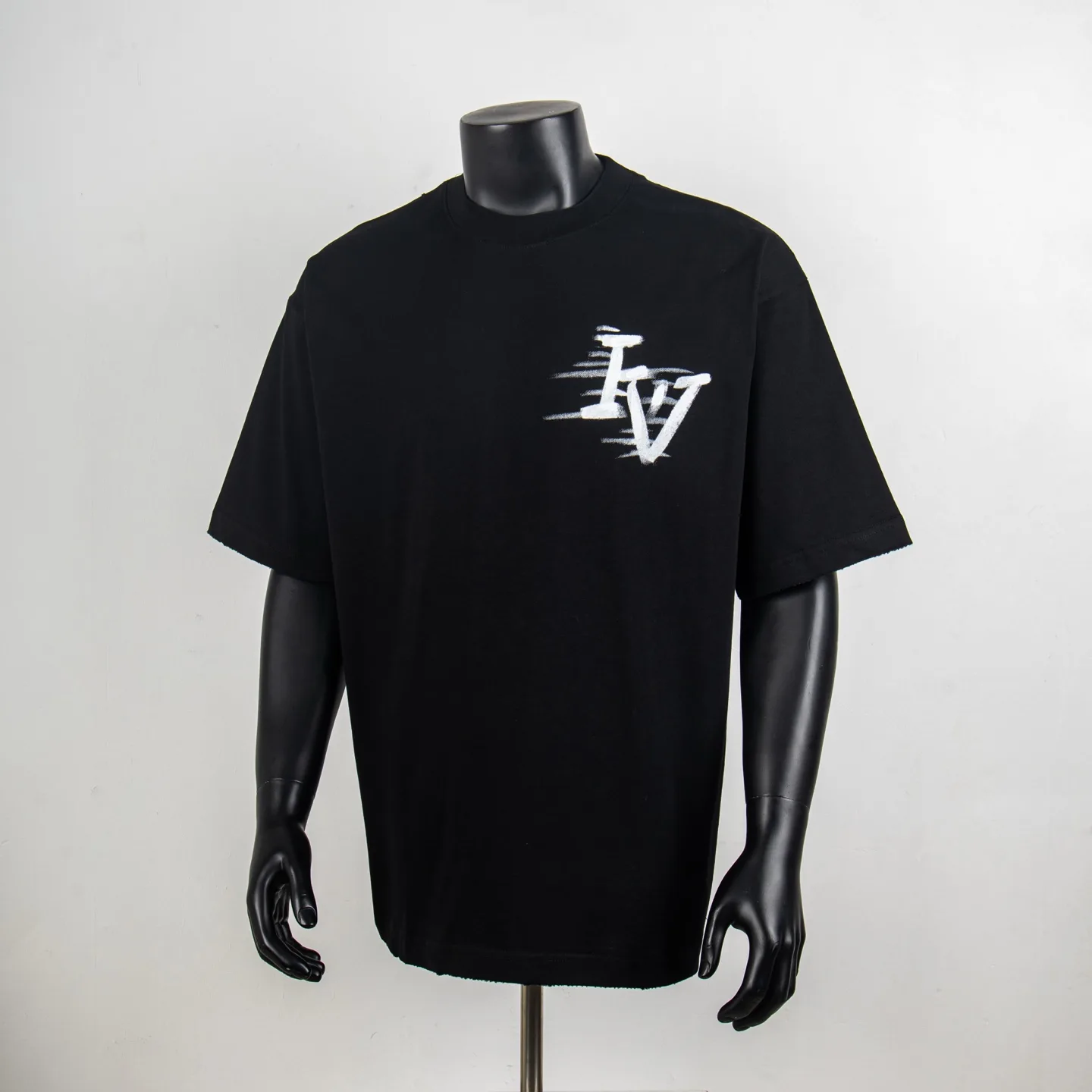 Hand-Painted Logo Cotton T-Shirt D12515418