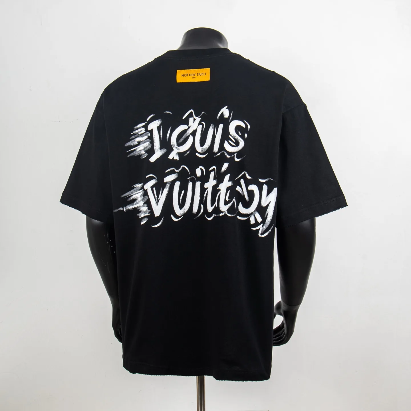 Hand-Painted Logo Cotton T-Shirt D12515418 — view 2