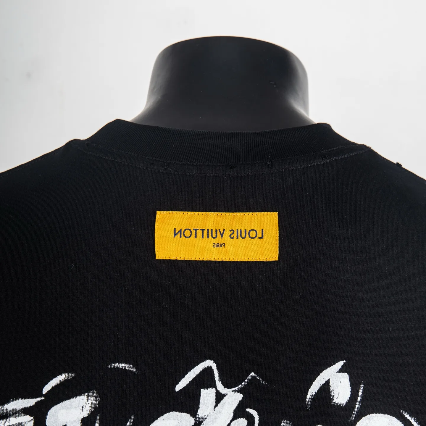 Hand-Painted Logo Cotton T-Shirt D12515418 — view 4