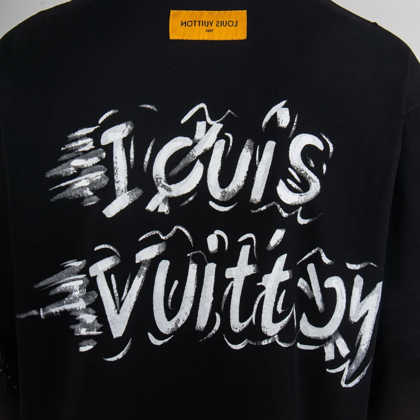 Hand-Painted Logo Cotton T-Shirt D12515418 — view 6