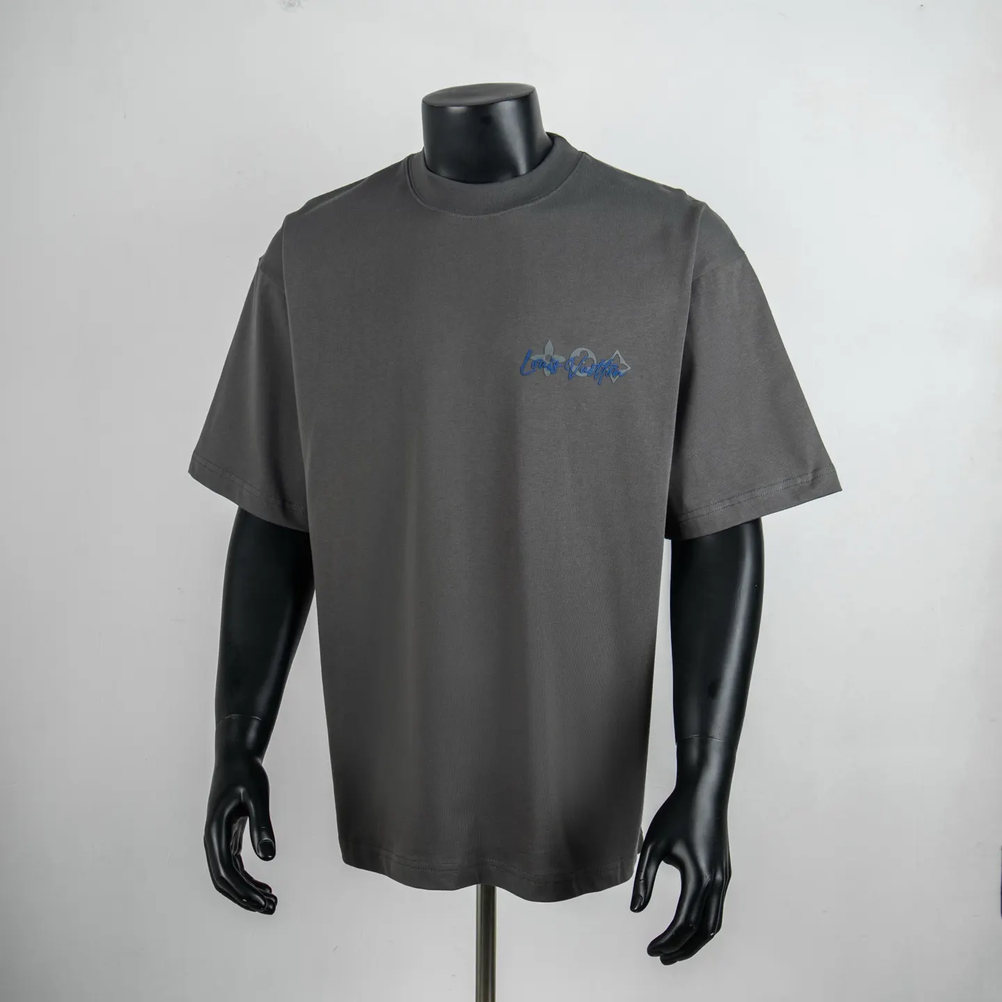 Logo-Embroidered Flocked Cotton T-Shirt D11915413