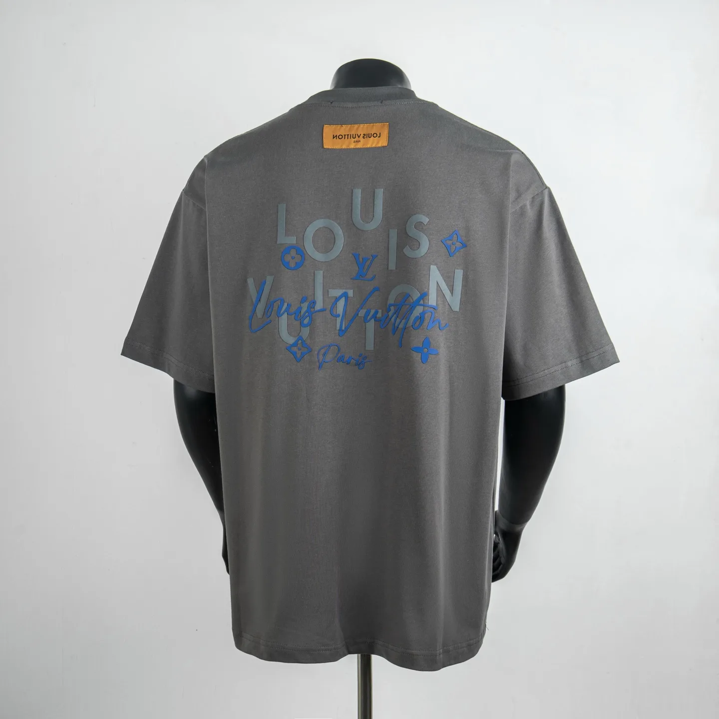 Logo-Embroidered Flocked Cotton T-Shirt D11915413 — view 2