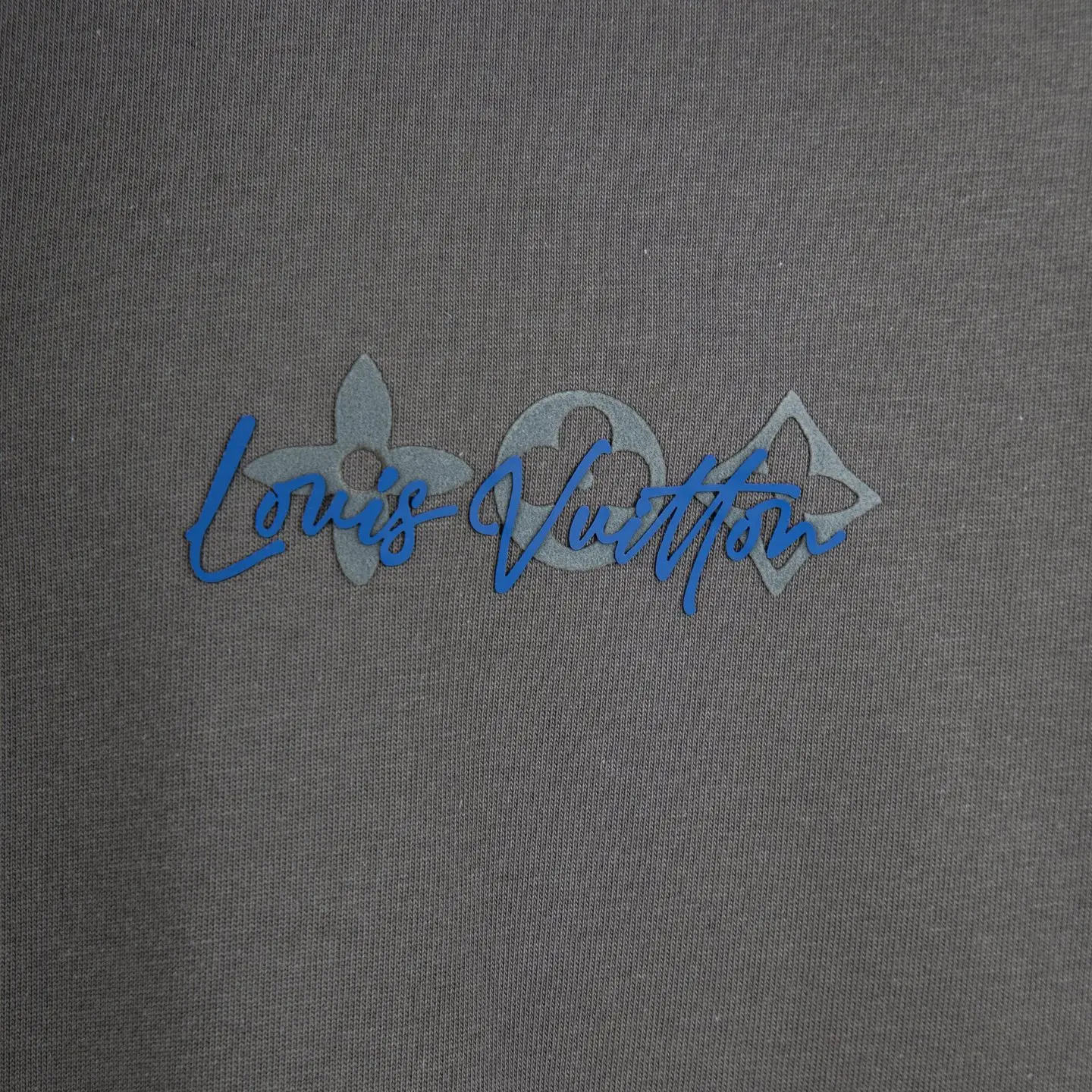 Logo-Embroidered Flocked Cotton T-Shirt D11915413 — view 5