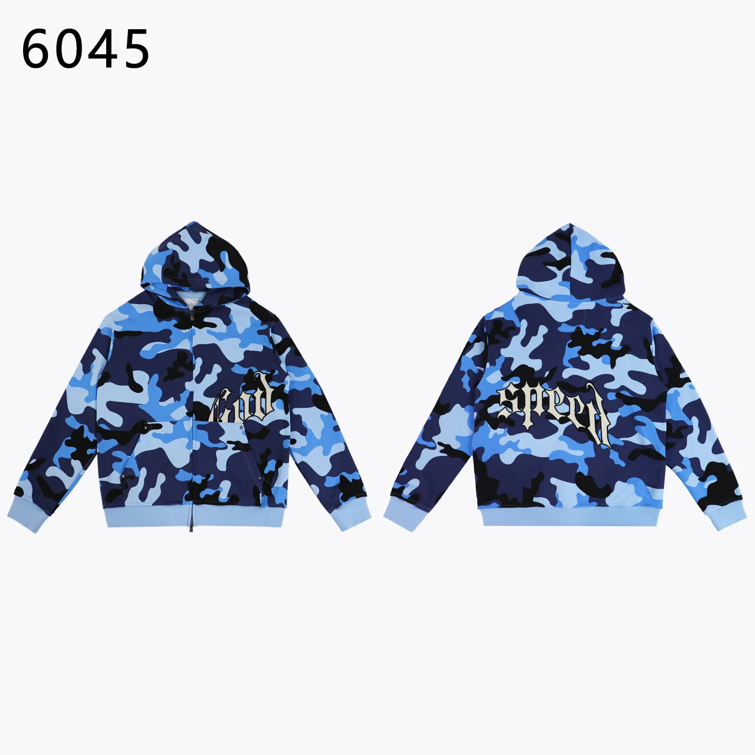 Godspeed Camouflage Embroidered Zip-Up Hoodie D14812237 — view 2