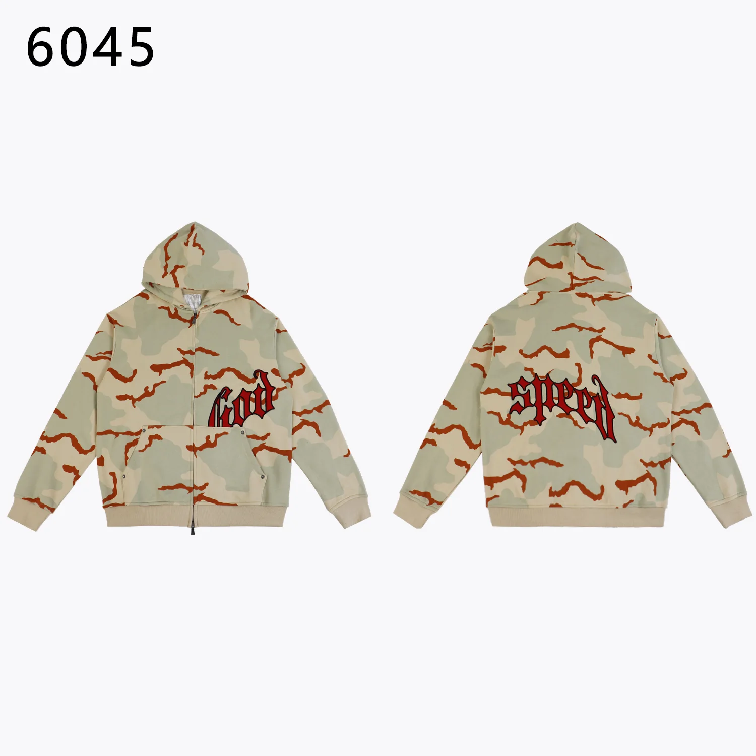 Godspeed Camouflage Embroidered Zip-Up Hoodie D14812237 — view 3