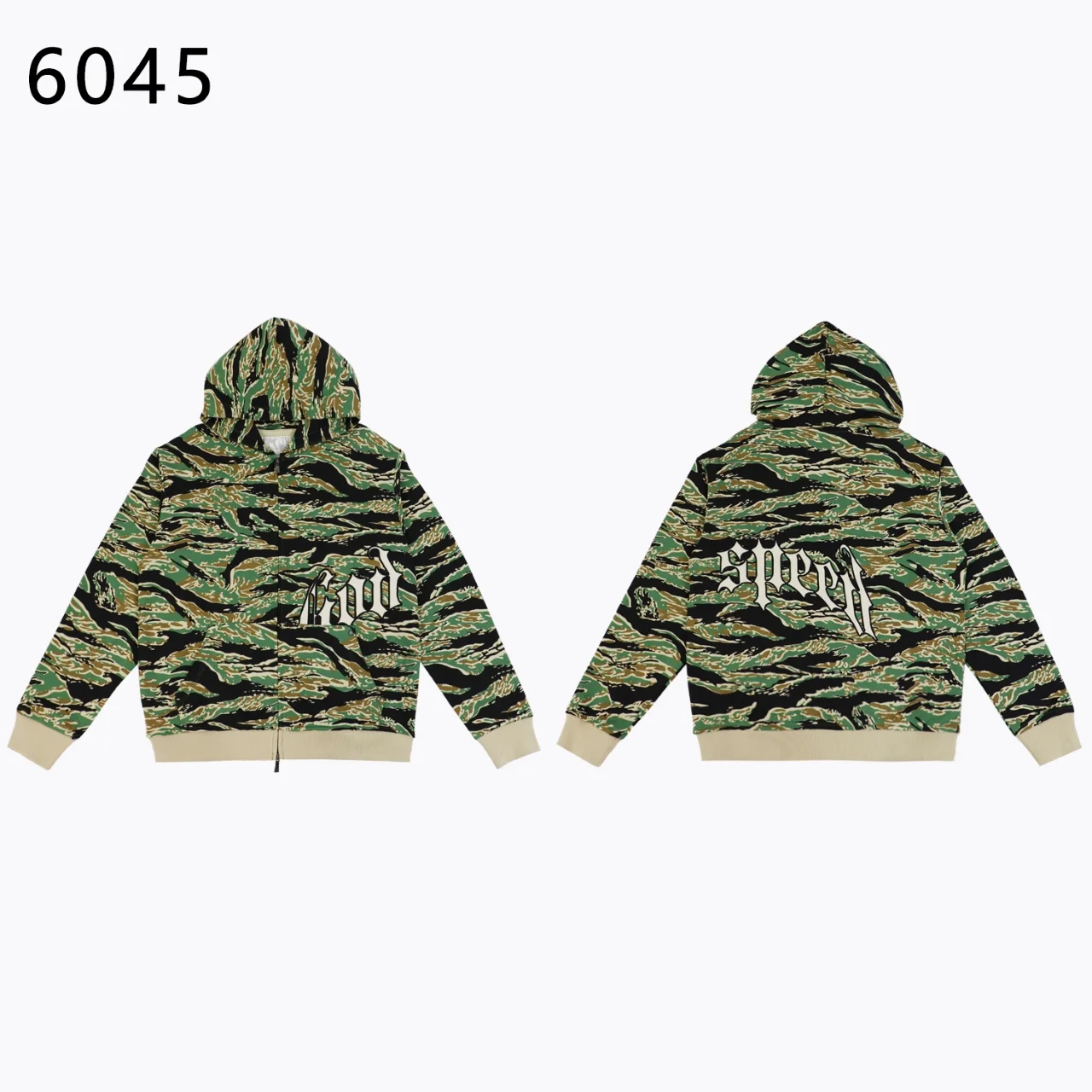 Godspeed Camouflage Embroidered Zip-Up Hoodie D14812237 — view 4