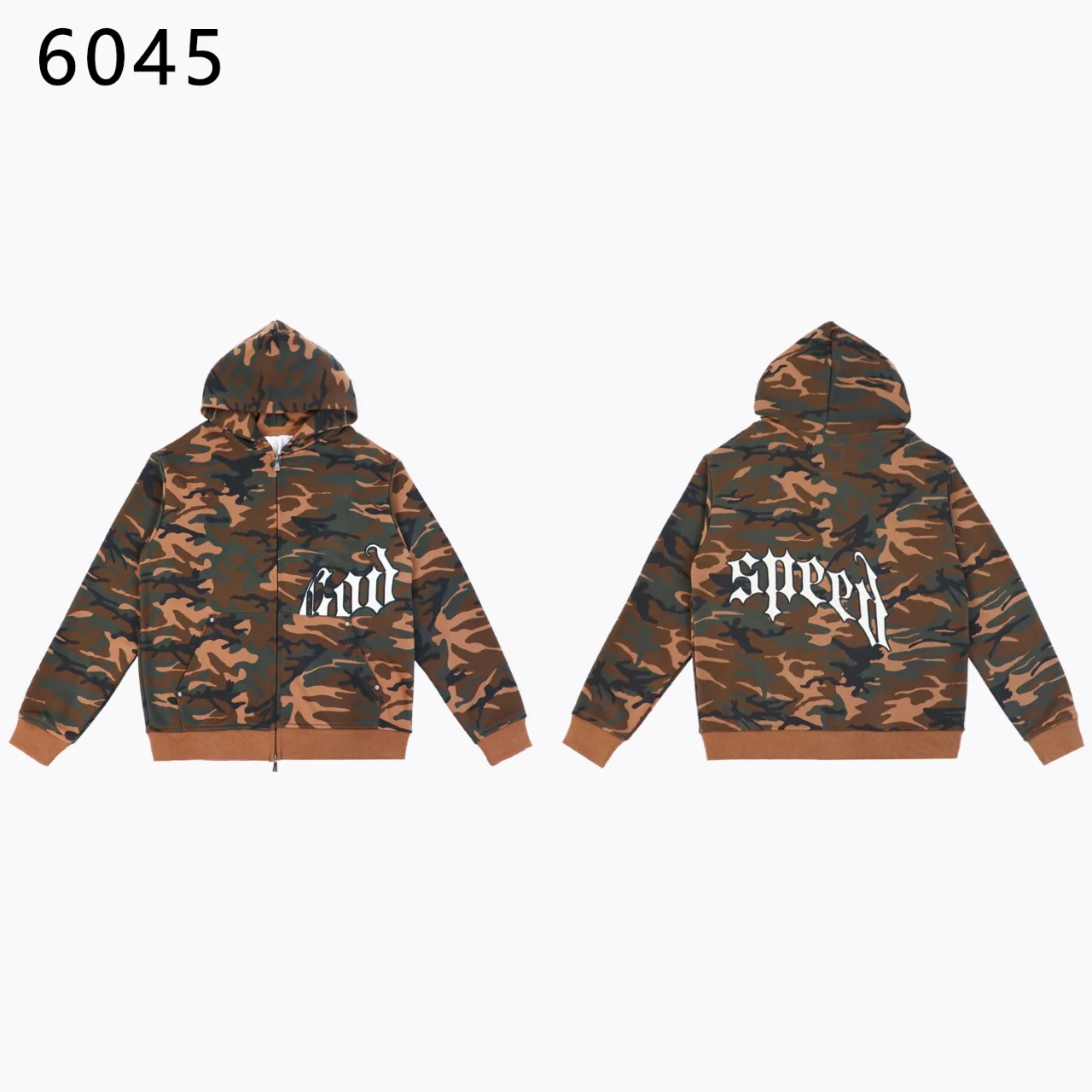 Godspeed Camouflage Embroidered Zip-Up Hoodie D14812237 — view 6