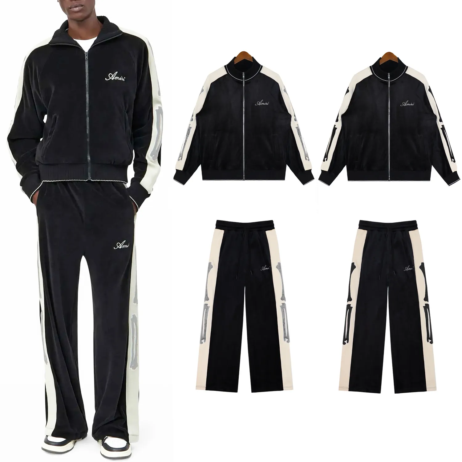 Bones Velvet Tracksuit Set D13012193