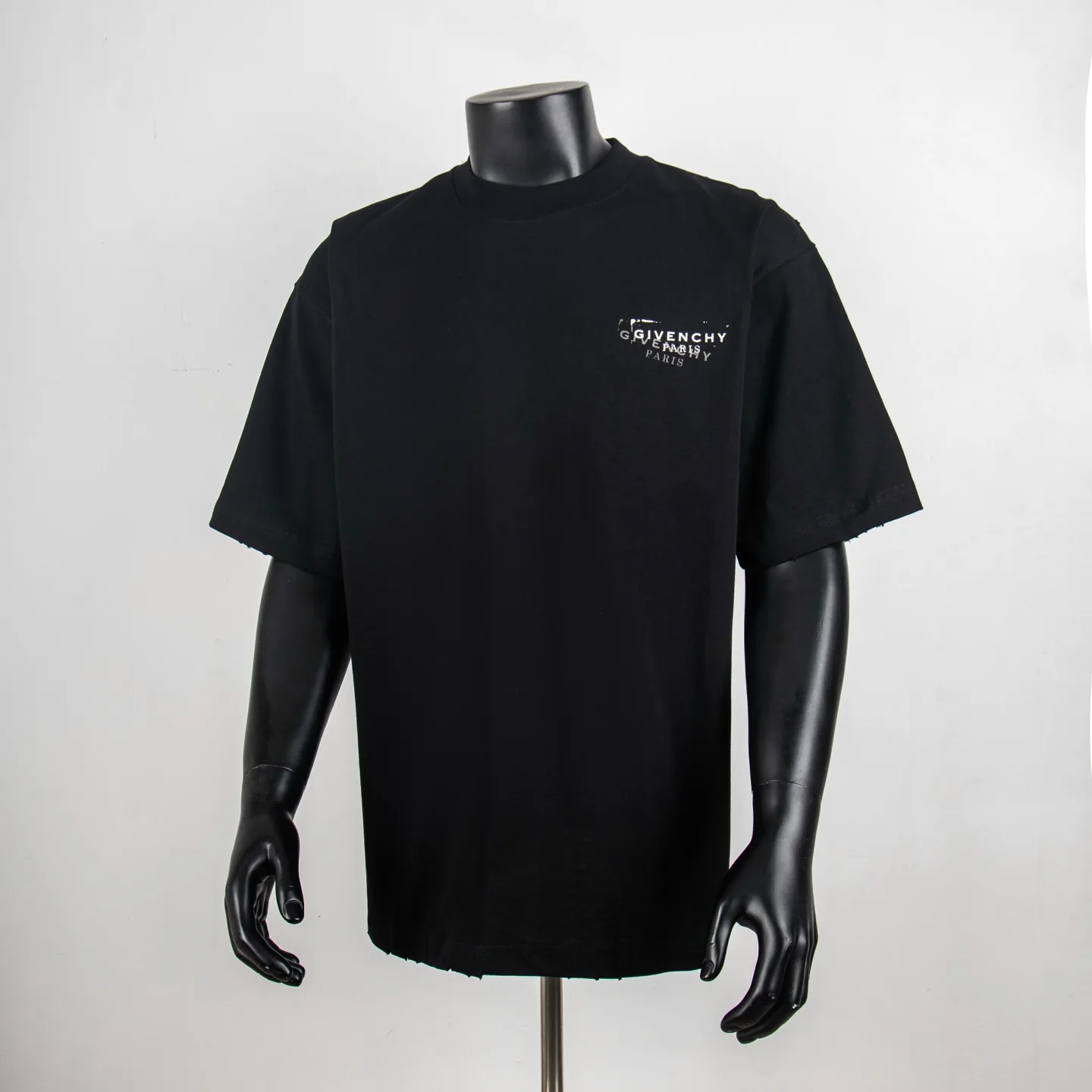Distressed Logo Print Cotton T-Shirt D11915405