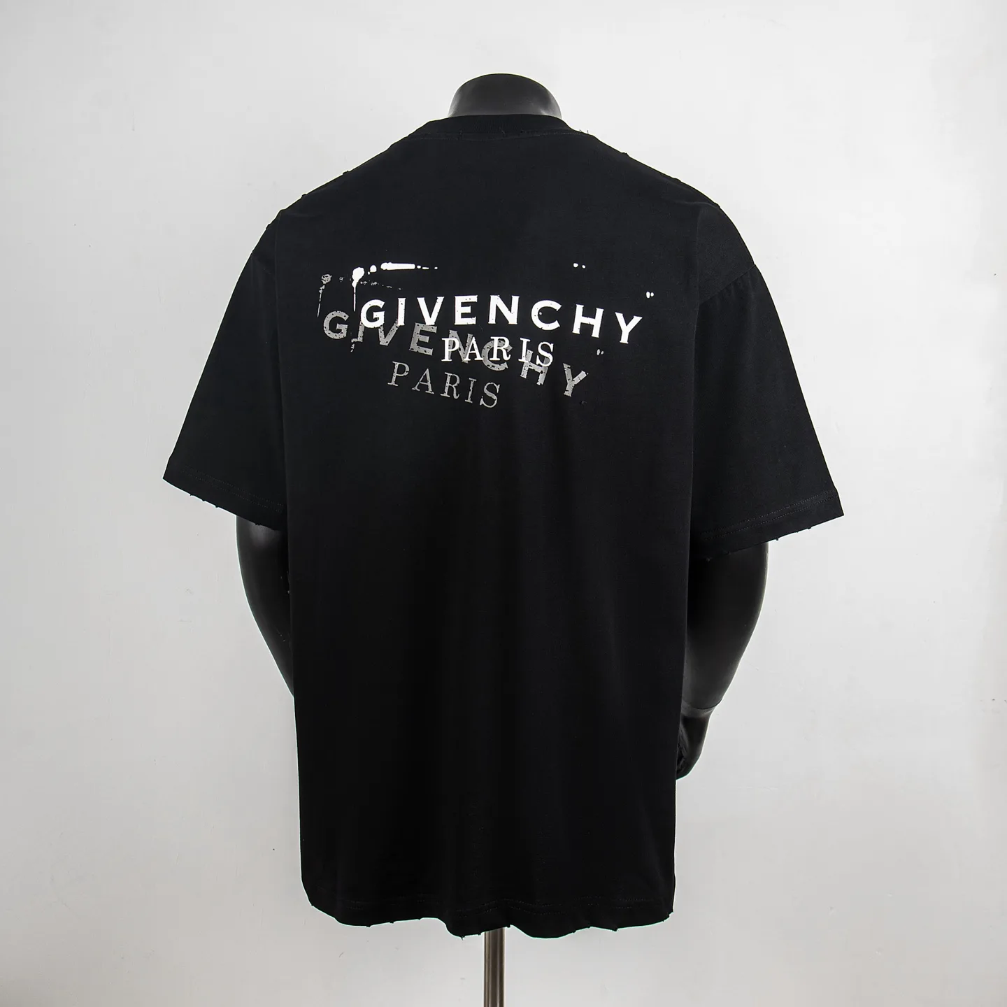 Distressed Logo Print Cotton T-Shirt D11915405 — view 2
