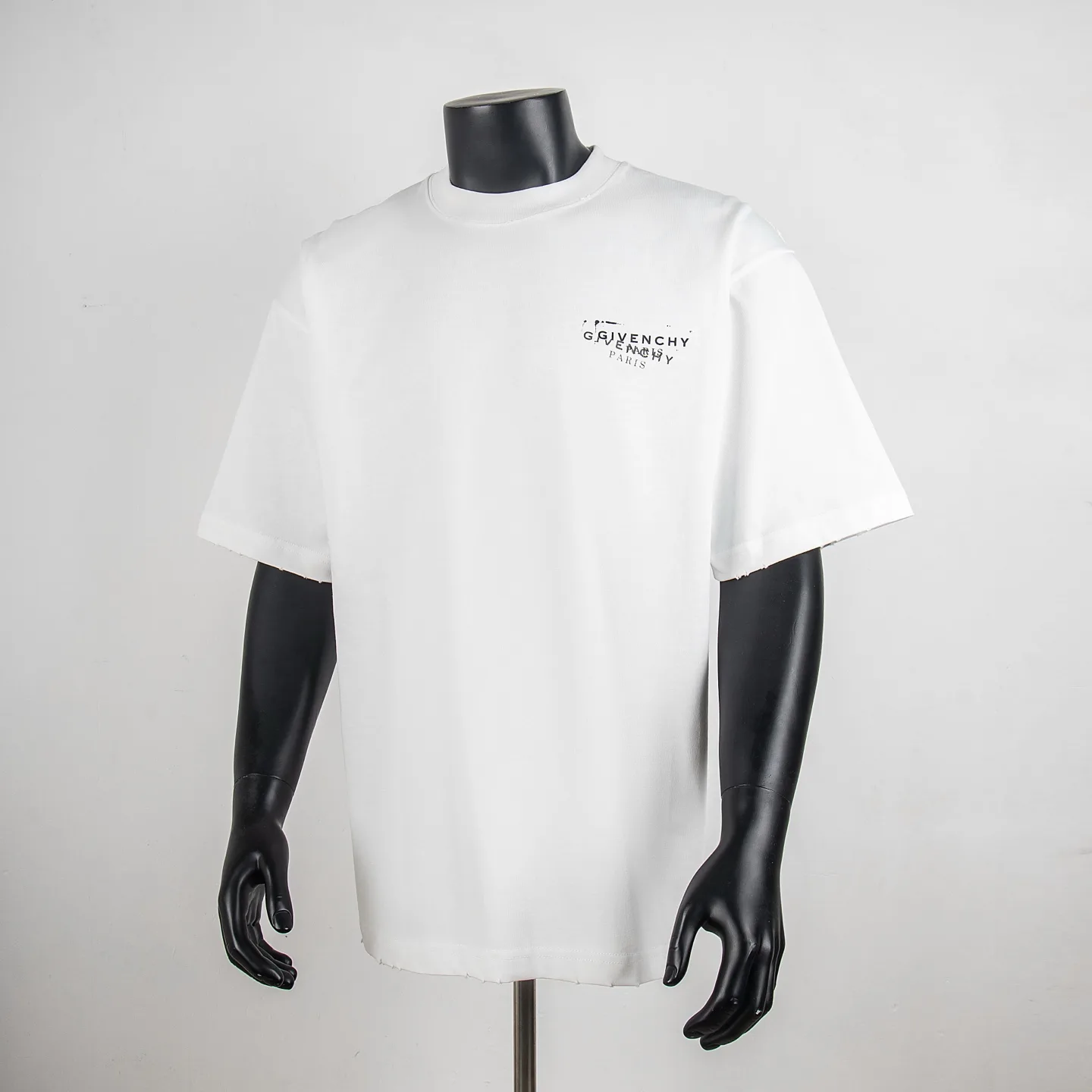 Distressed Logo Print Cotton T-Shirt D11915406