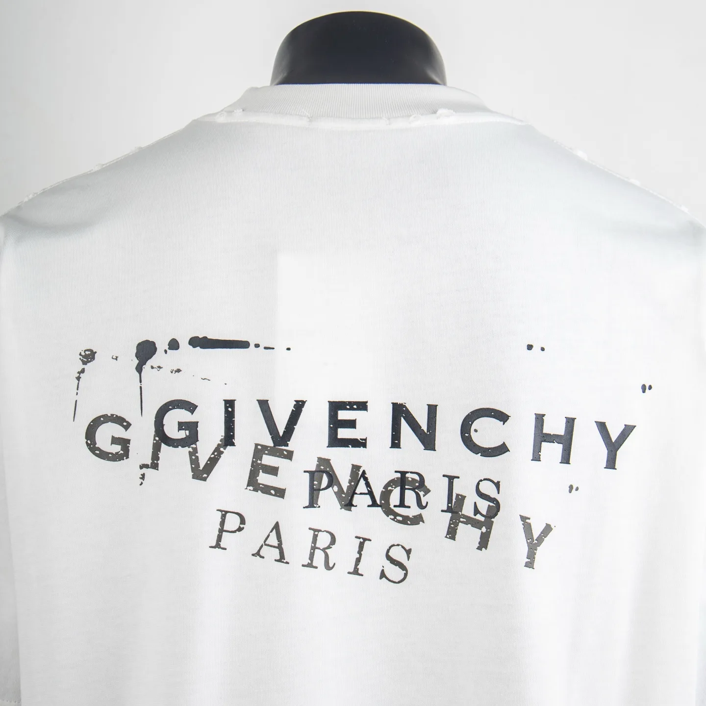 Distressed Logo Print Cotton T-Shirt D11915406 — view 5