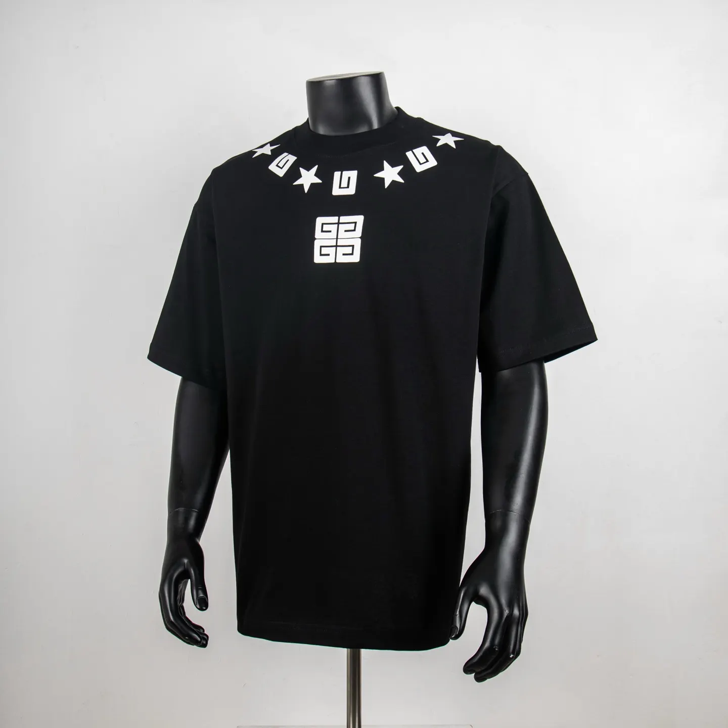 Logo and Star Print Cotton T-Shirt D11515403