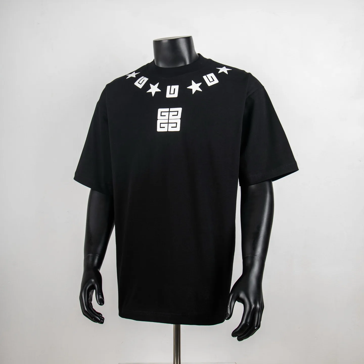 Logo and Star Print Cotton T-Shirt D11515403