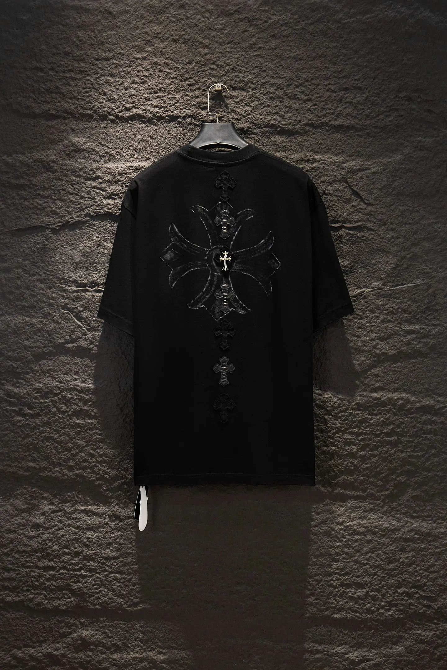 Oversized Distressed Patchwork T-Shirt D14515371 — view 2