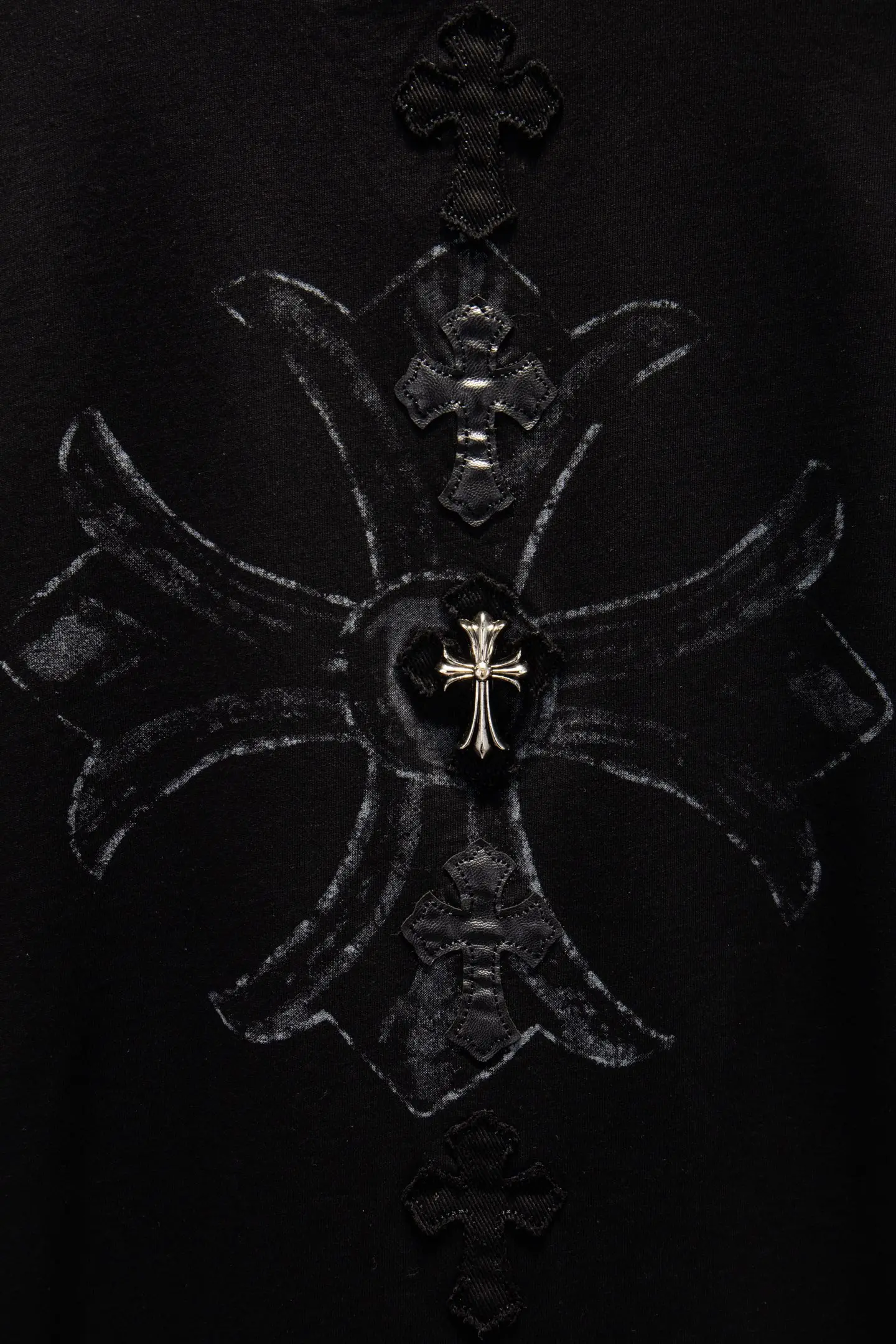Oversized Distressed Patchwork T-Shirt D14515371 — view 4