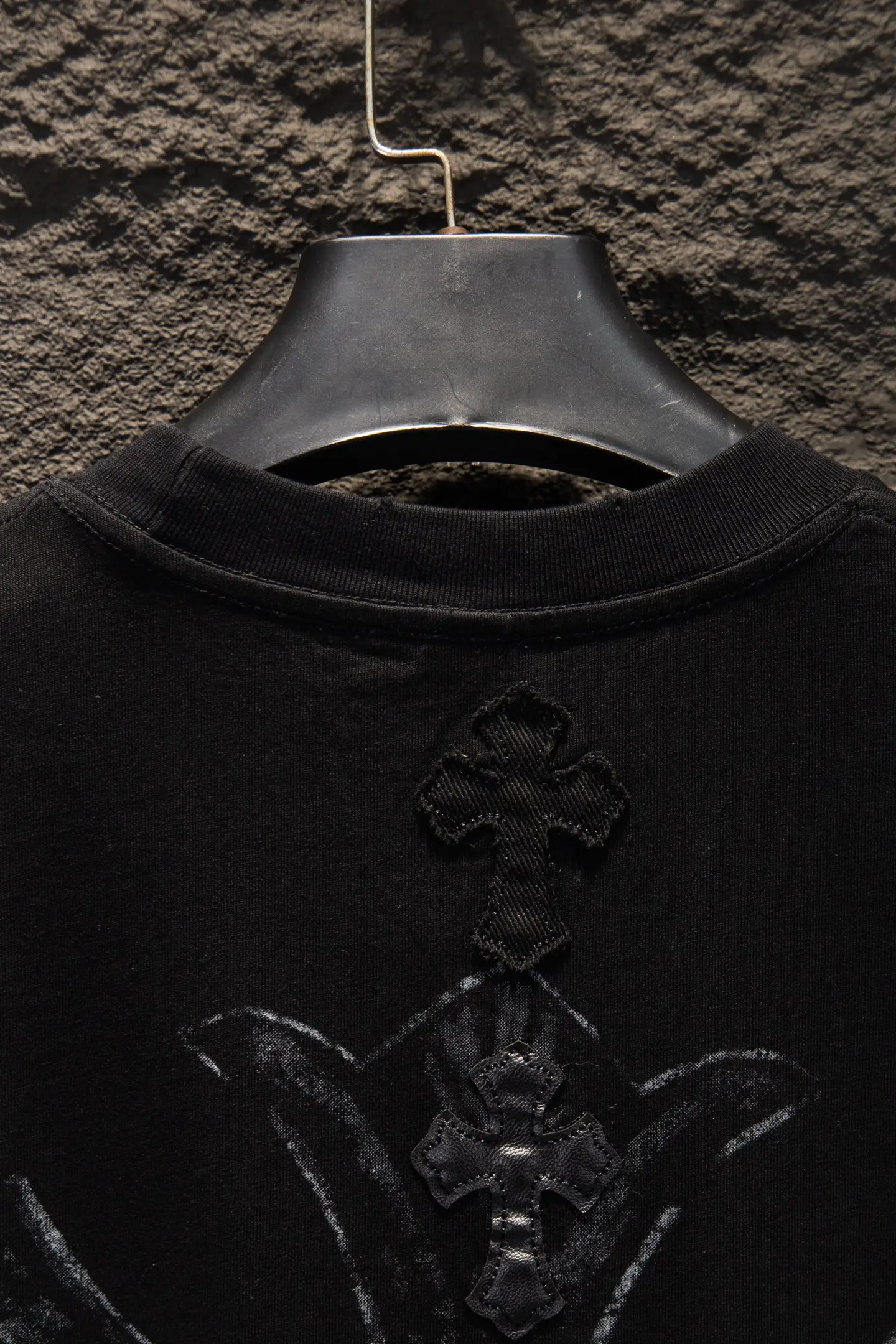 Oversized Distressed Patchwork T-Shirt D14515371 — view 6