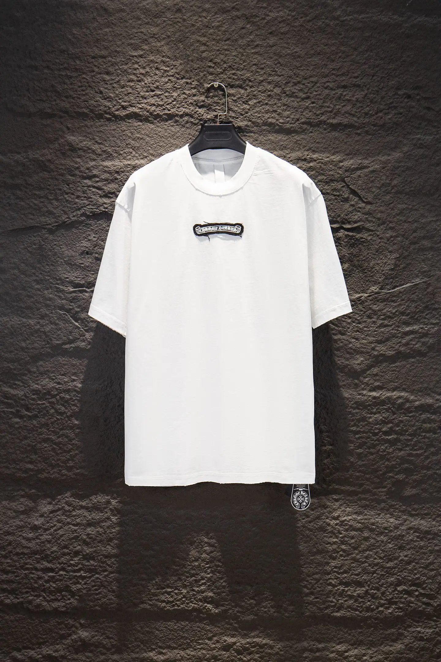 Distressed Logo Patch Oversized T-Shirt D13515366