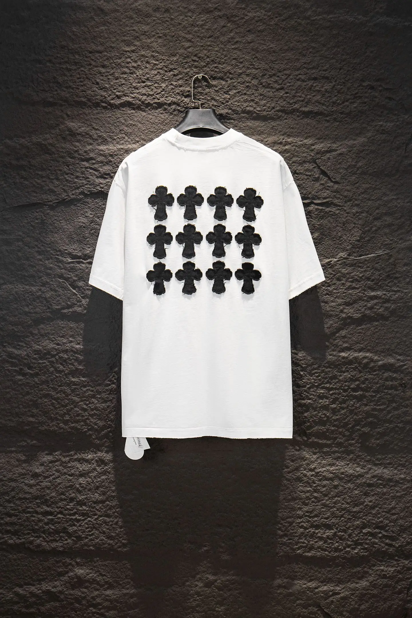 Distressed Logo Patch Oversized T-Shirt D13515366 — view 2