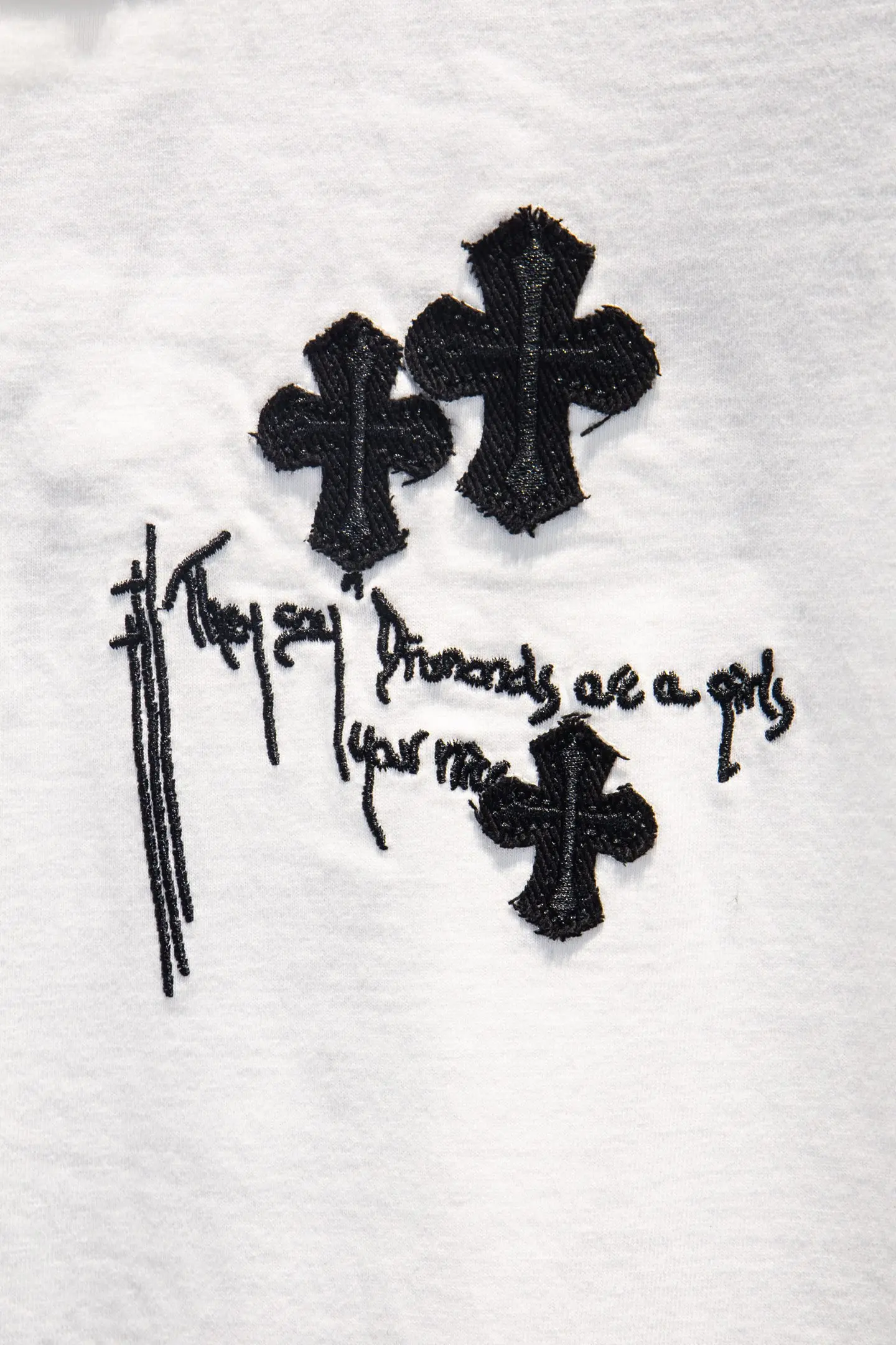 Embroidered Patch Oversized Cotton T-Shirt D13515364 — view 4