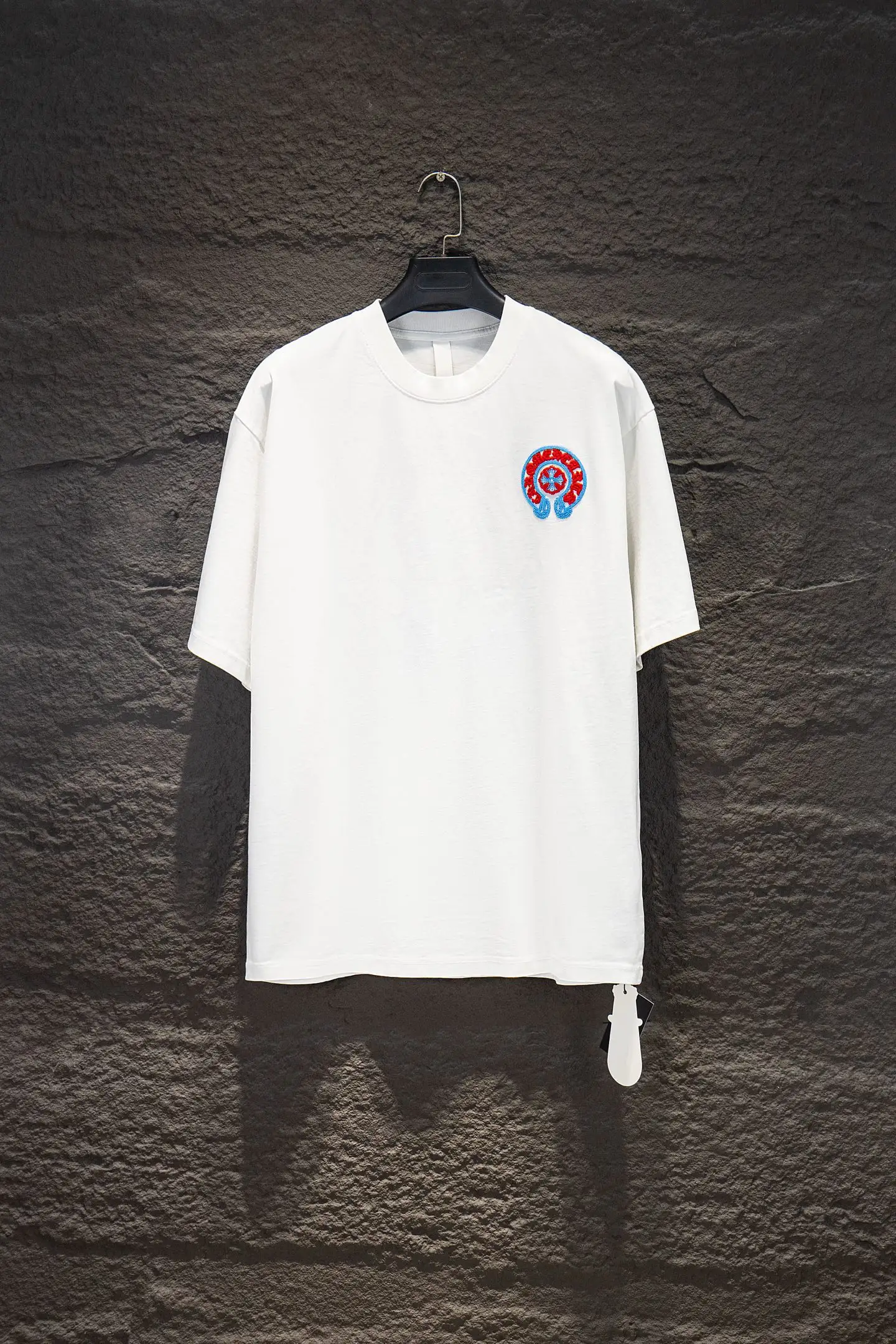 Embroidered Oversized Washed Cotton T-Shirt D13515354