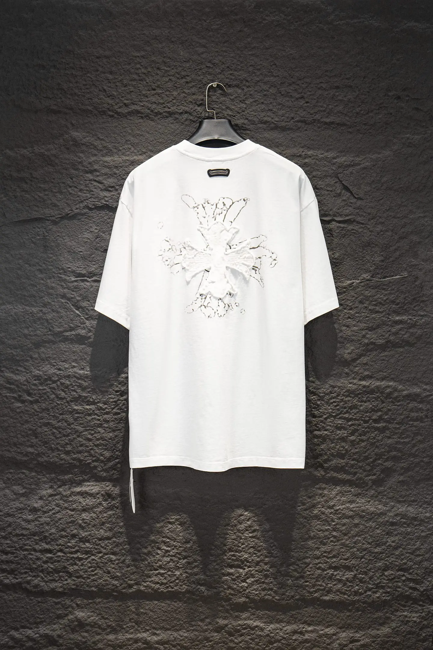 Oversized Embroidered Cotton T-Shirt D12915344 — view 2