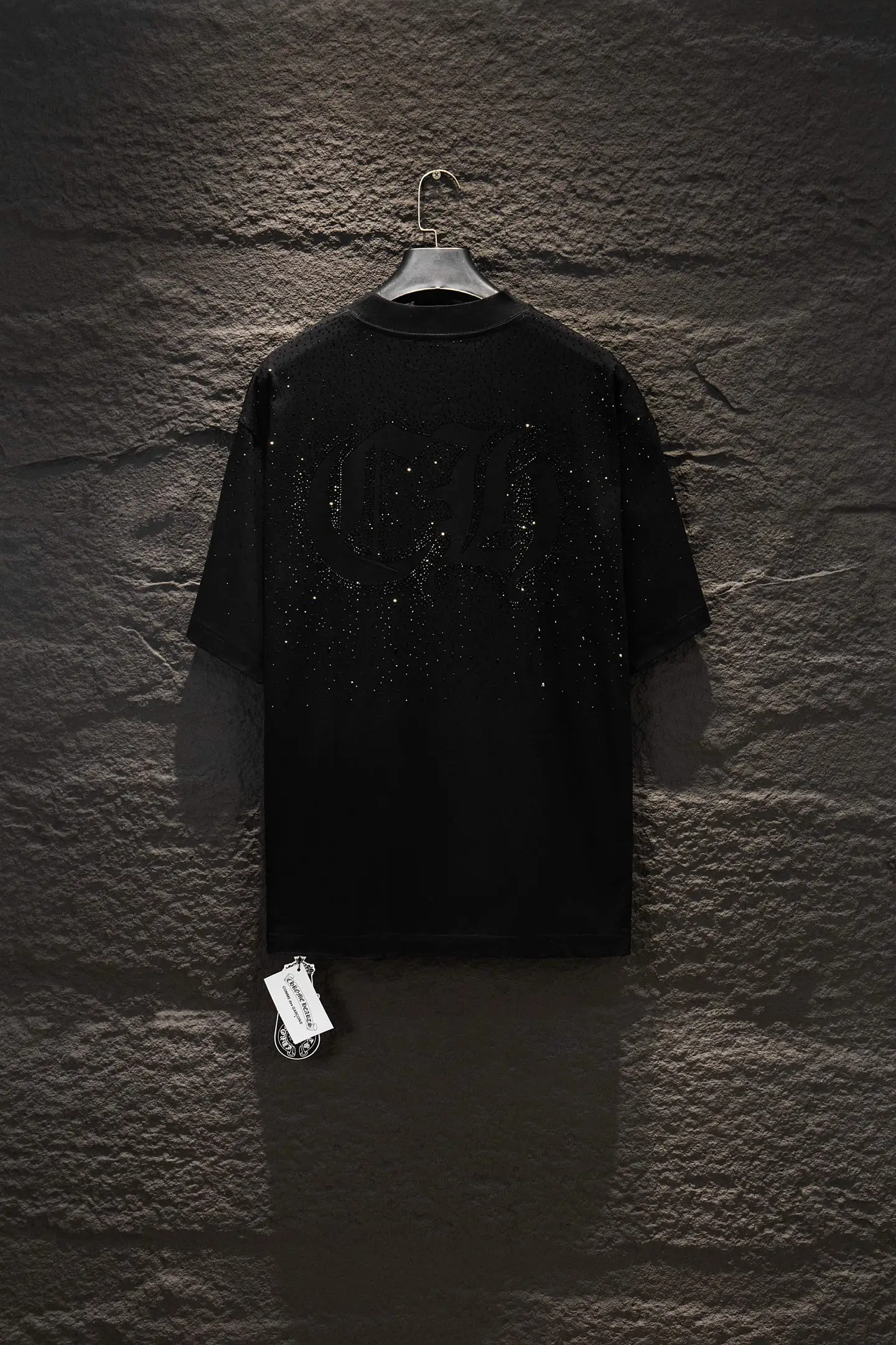 Rhinestone Embellished Oversized T-Shirt D13515341 — view 2