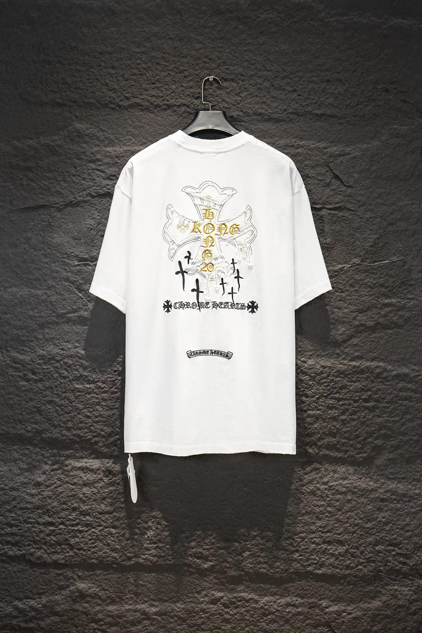 Embroidered Patch Oversized Cotton T-Shirt D14515336 — view 2