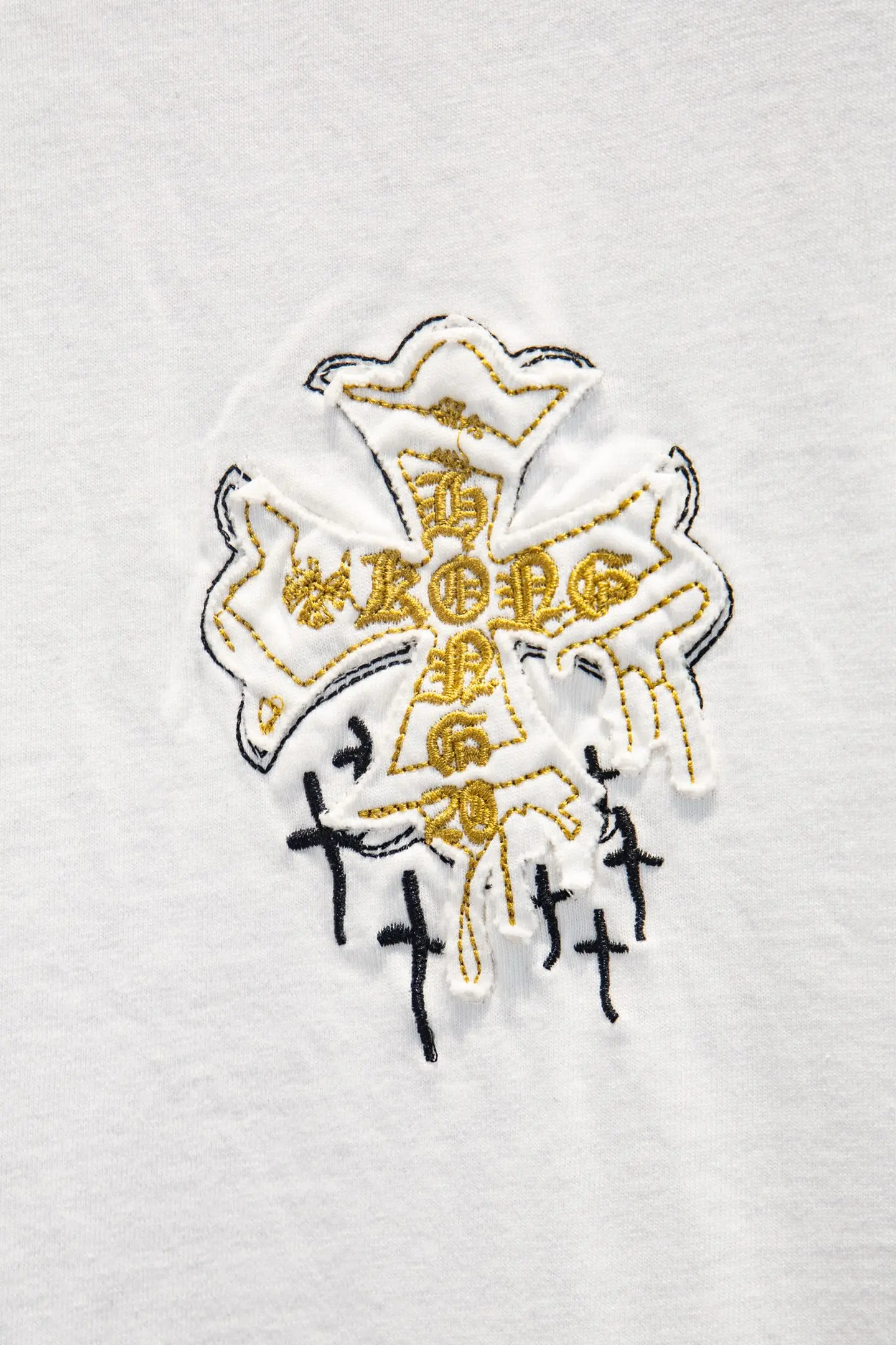 Embroidered Patch Oversized Cotton T-Shirt D14515336 — view 4