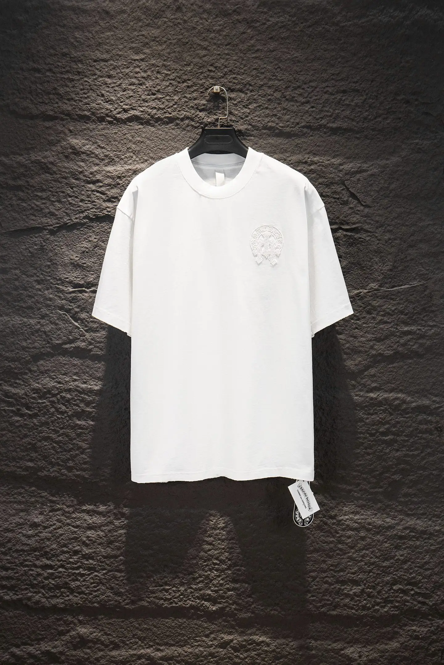 Embroidered Distressed Oversized T-Shirt D14515496