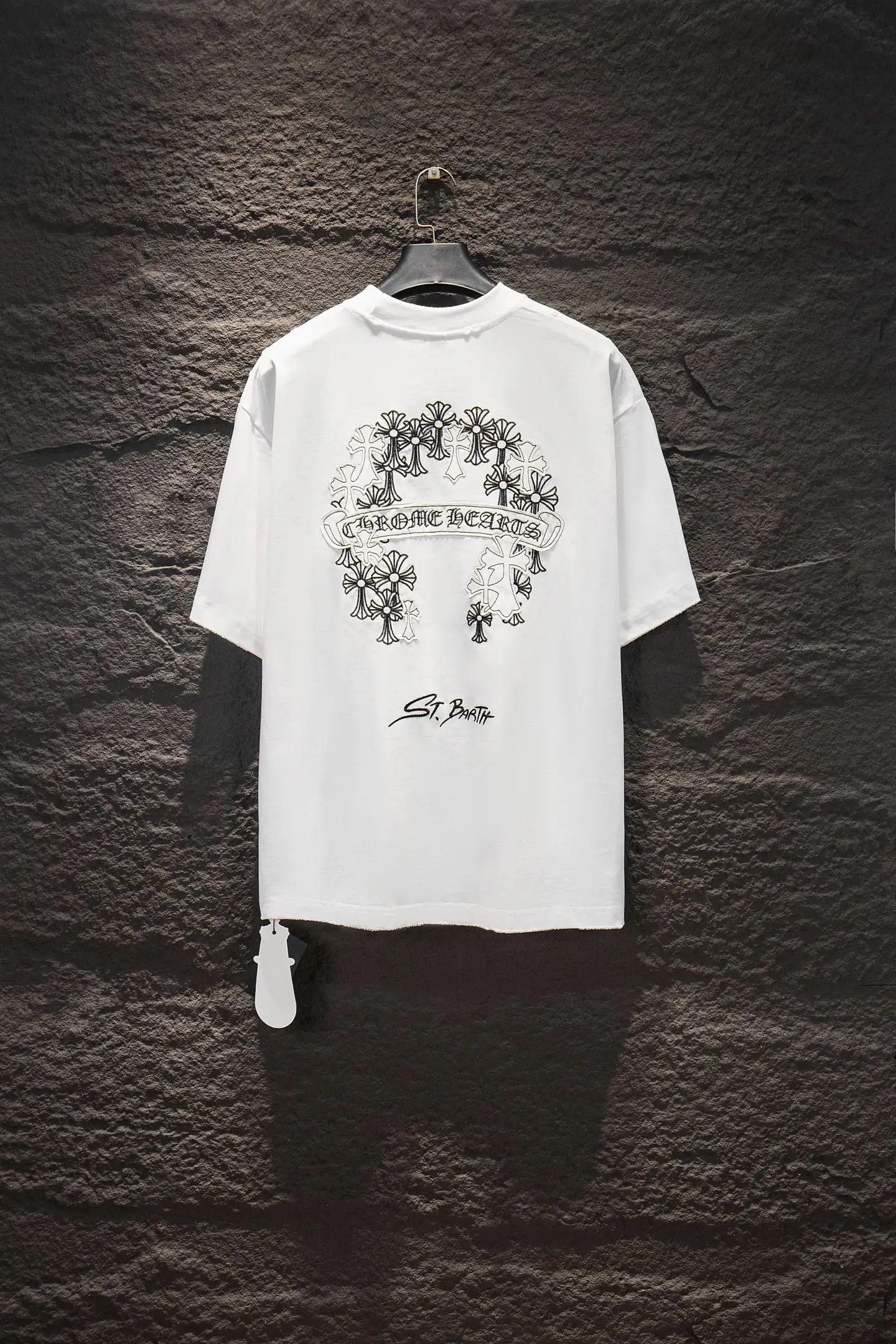 Distressed Embroidered Oversized Cotton T-Shirt D14515492 — view 2