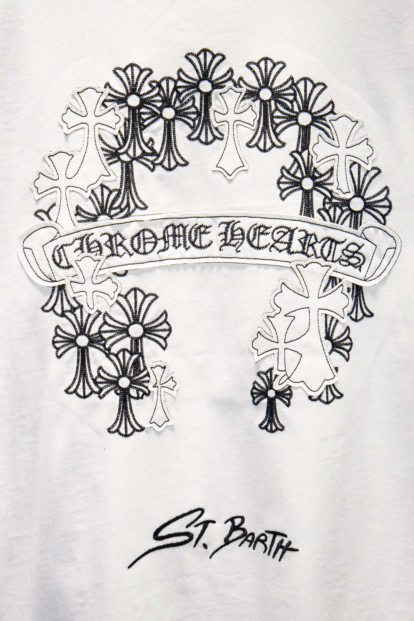 Distressed Embroidered Oversized Cotton T-Shirt D14515492 — view 5