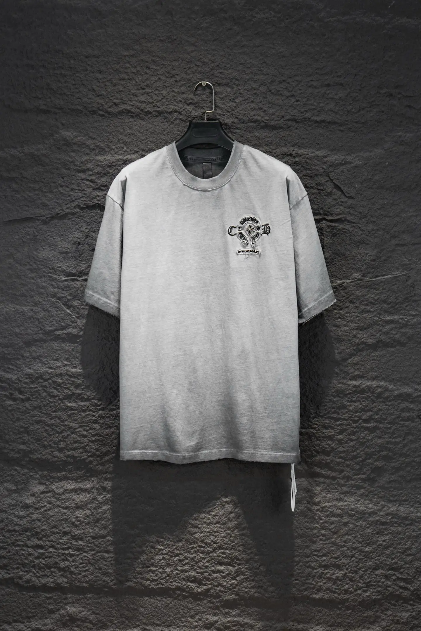 Embroidered Distressed Oversized T-Shirt D14515485