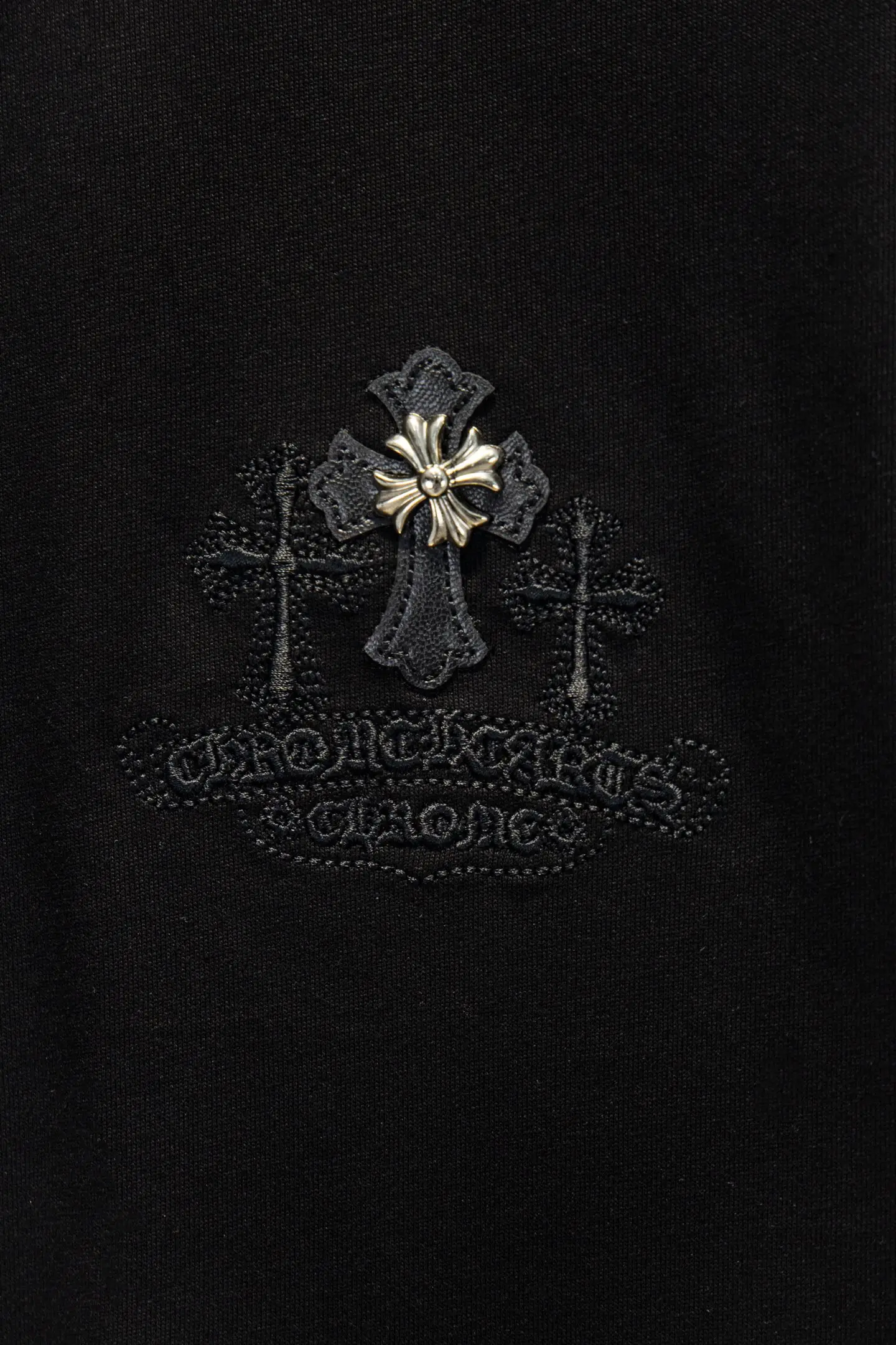 Embroidered Leather Patch Oversized T-Shirt D13515484 — view 4