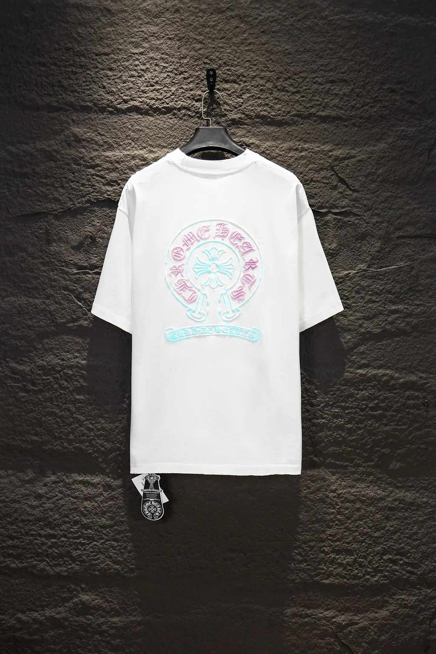 Embroidered Oversized Distressed Cotton T-Shirt D15012678 — view 4