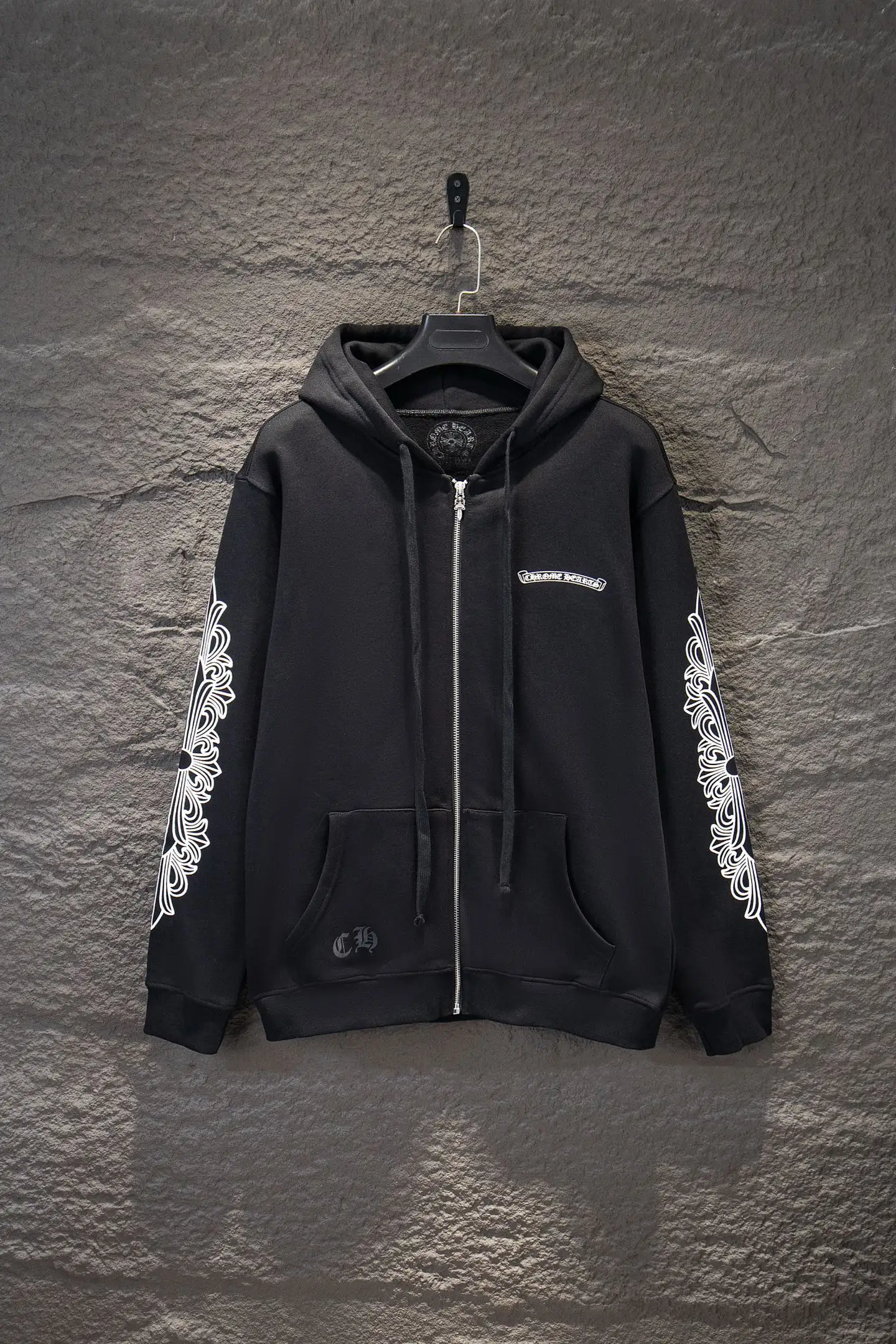 Logo-Print Cotton-Fleece Zip-Up Hoodie D22924243
