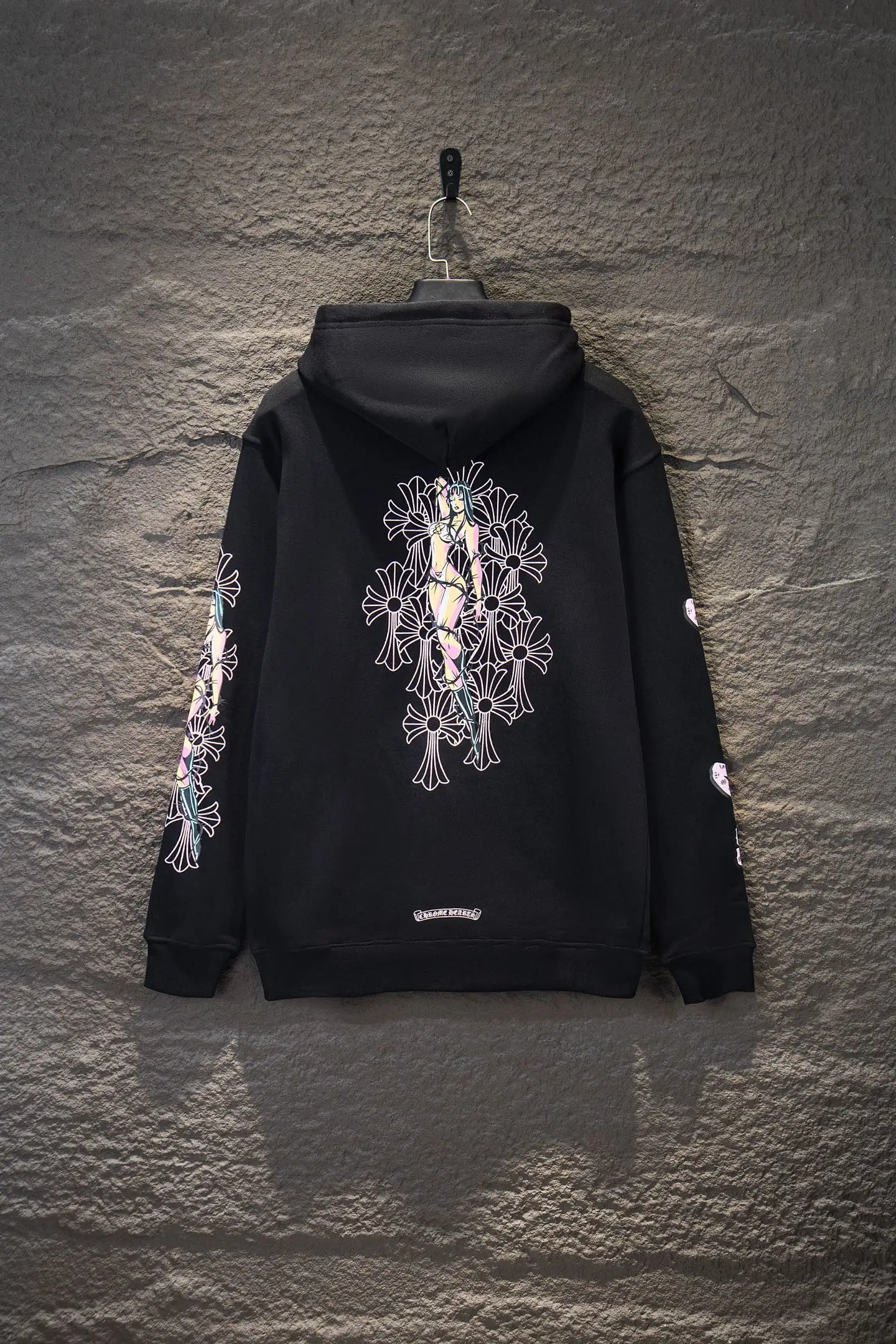 Logo-Print Cotton-Fleece Zip-Up Hoodie D22924242 — view 2