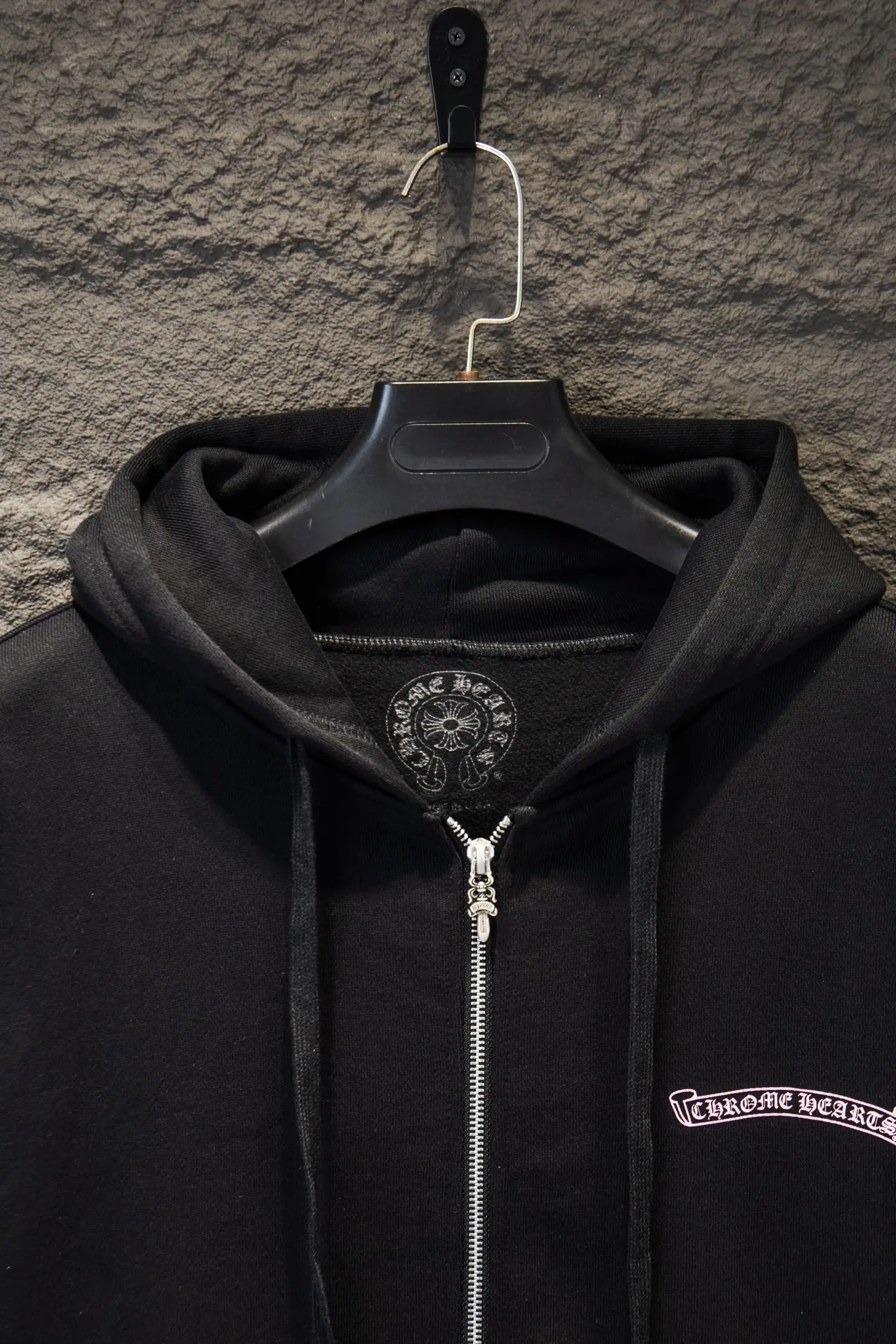 Logo-Print Cotton-Fleece Zip-Up Hoodie D22924242 — view 3