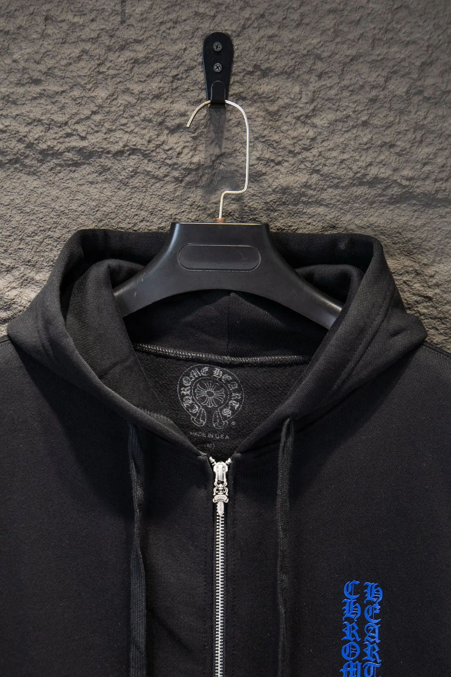 Logo Print Zip-Up Cotton Hoodie D22924215 — view 3