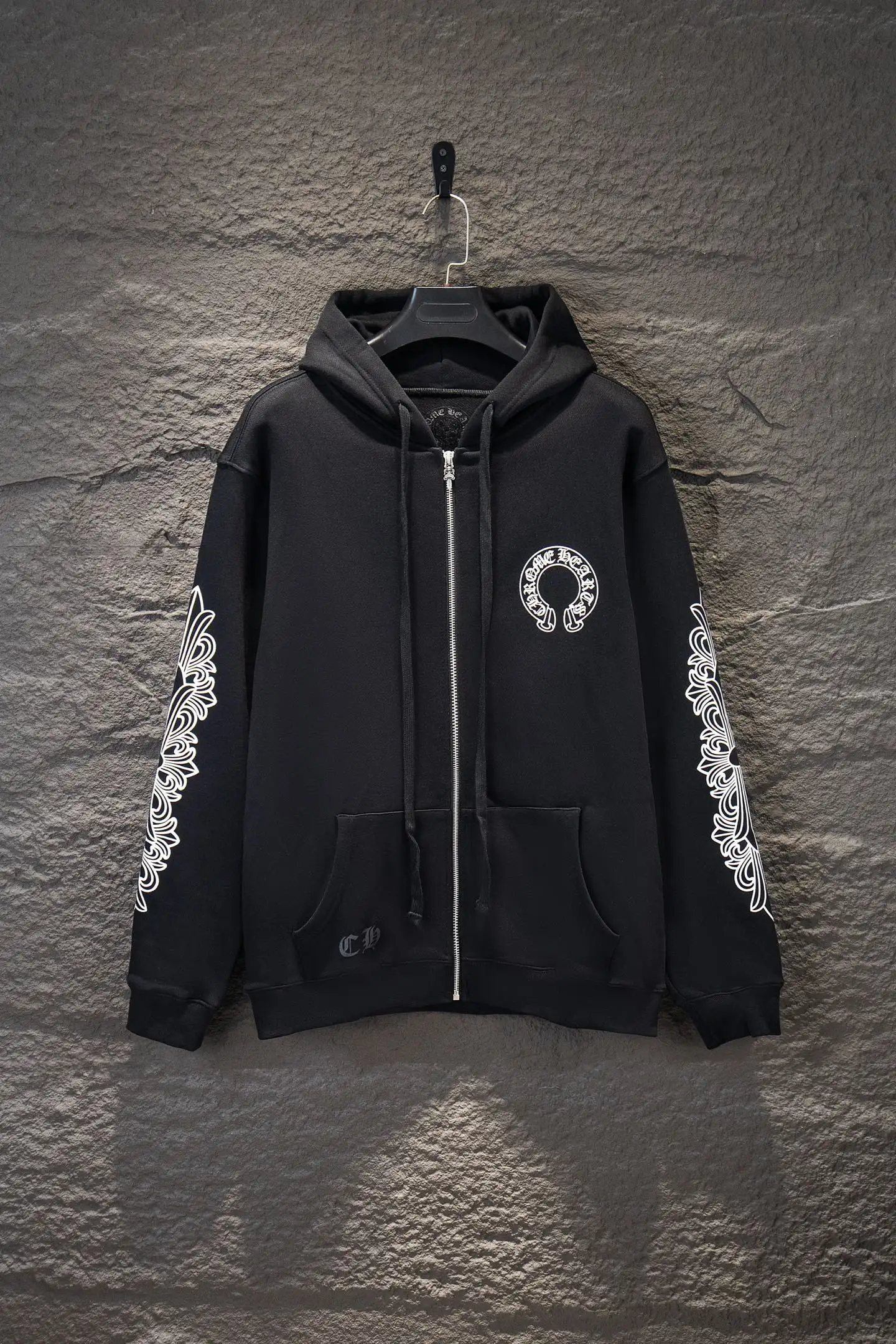 Logo-Print Cotton-Fleece Zip-Up Hoodie D22924246