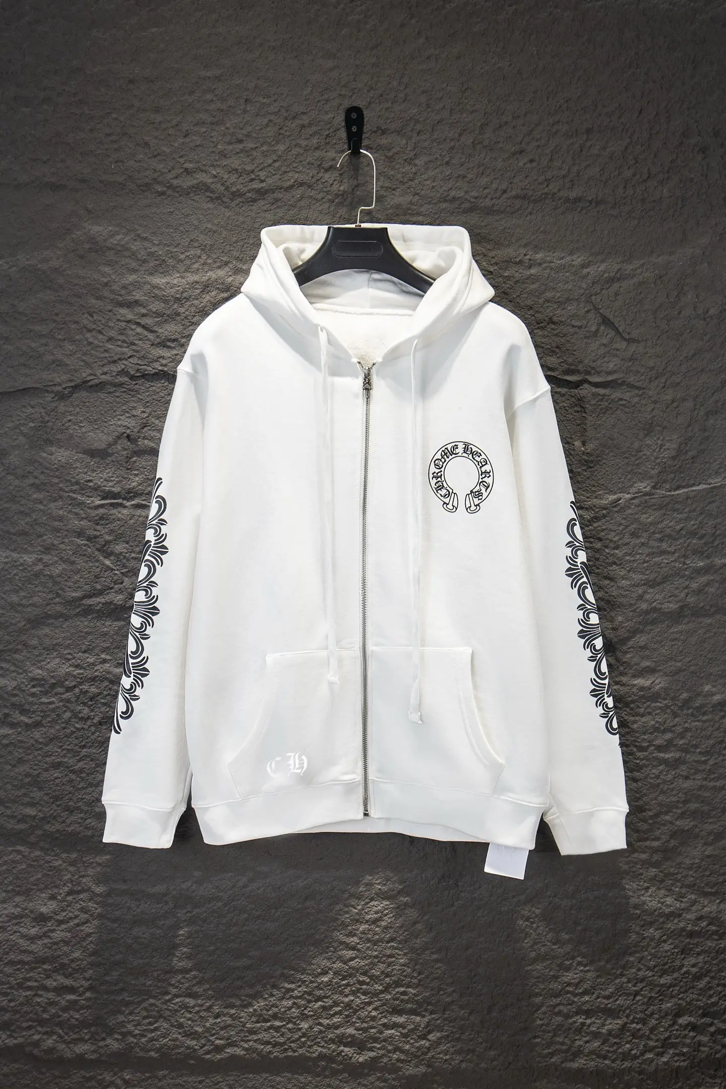 Logo-Print Cotton-Fleece Zip-Up Hoodie D22924247