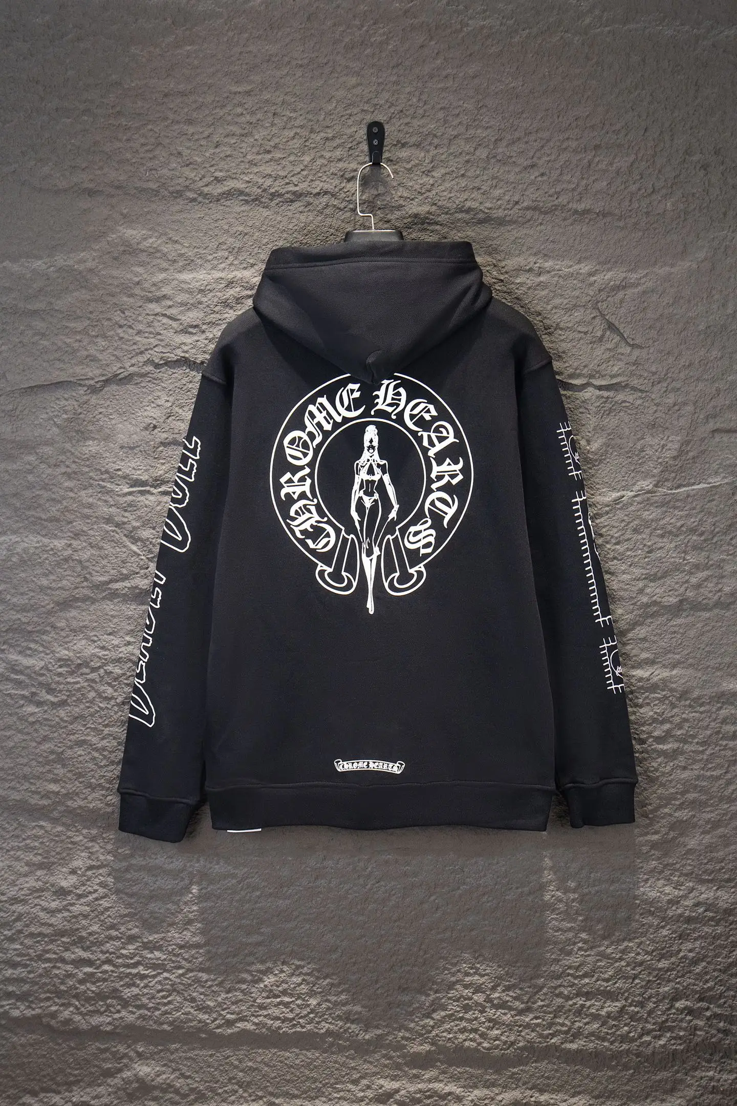 Graphic Print Zip-Up Cotton Hoodie D22924241 — view 2