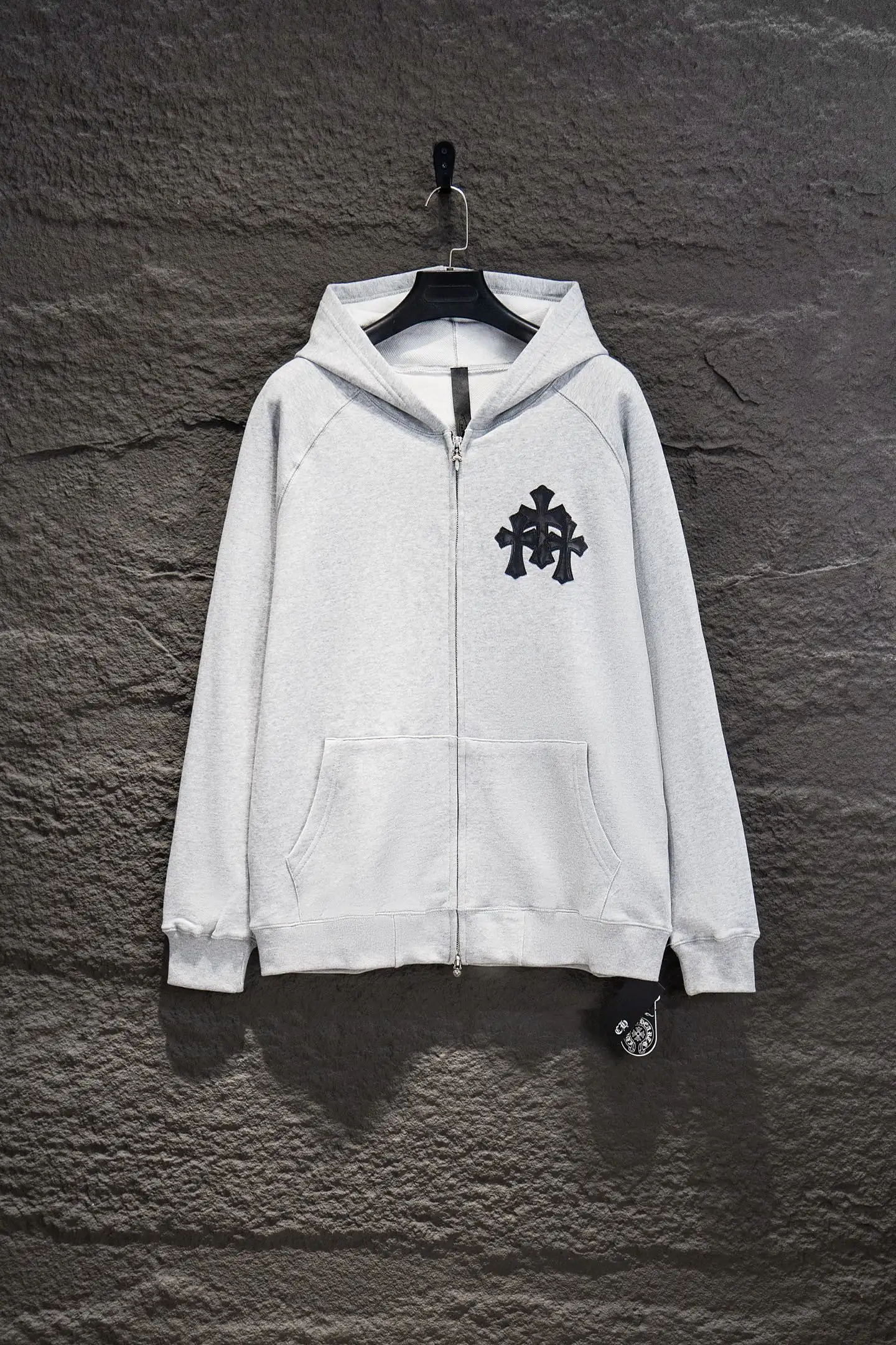 Embroidered Logo Zip-Up Hoodie D22524230
