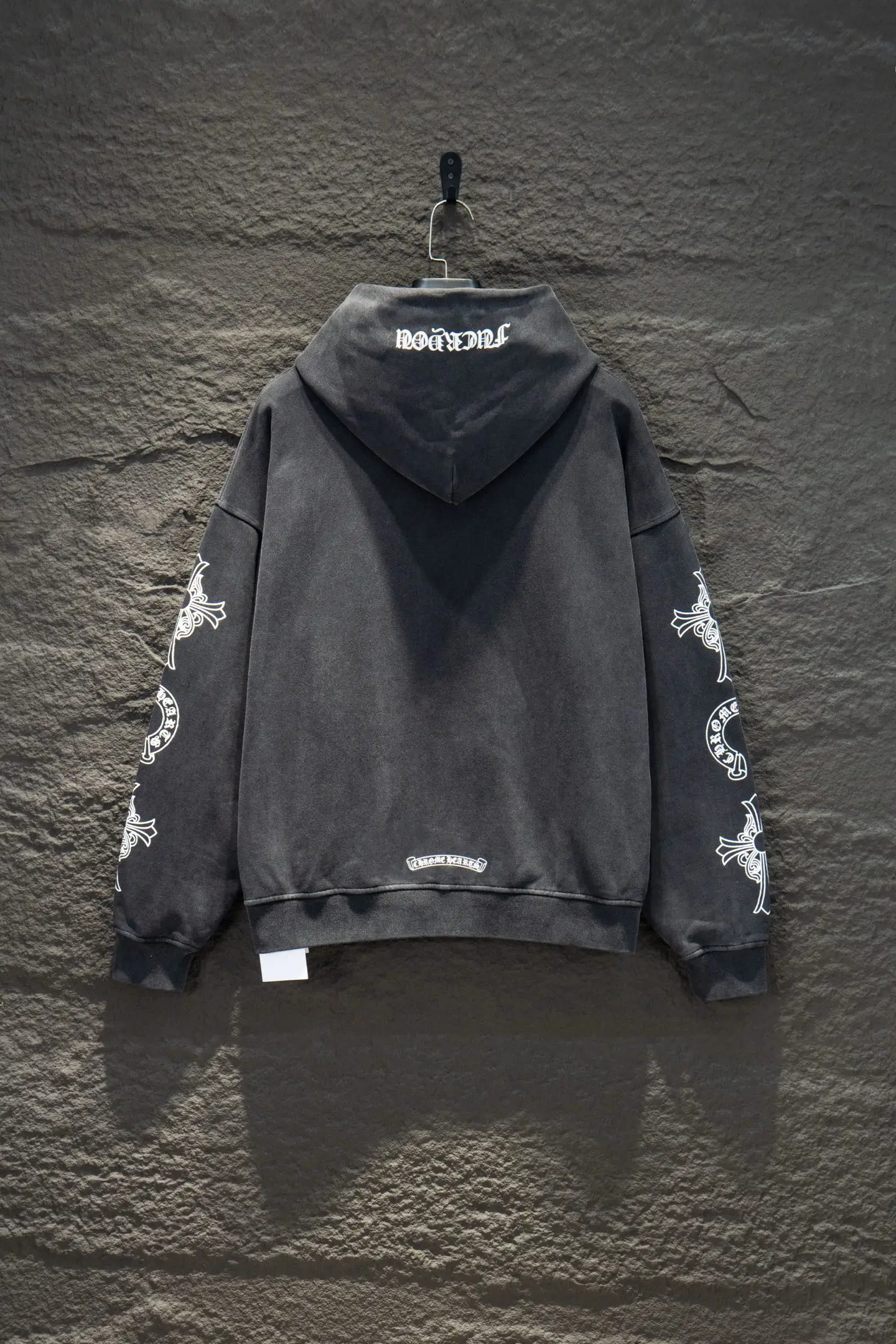 Logo-Print Washed Cotton Zip-Up Hoodie D23524206 — view 2
