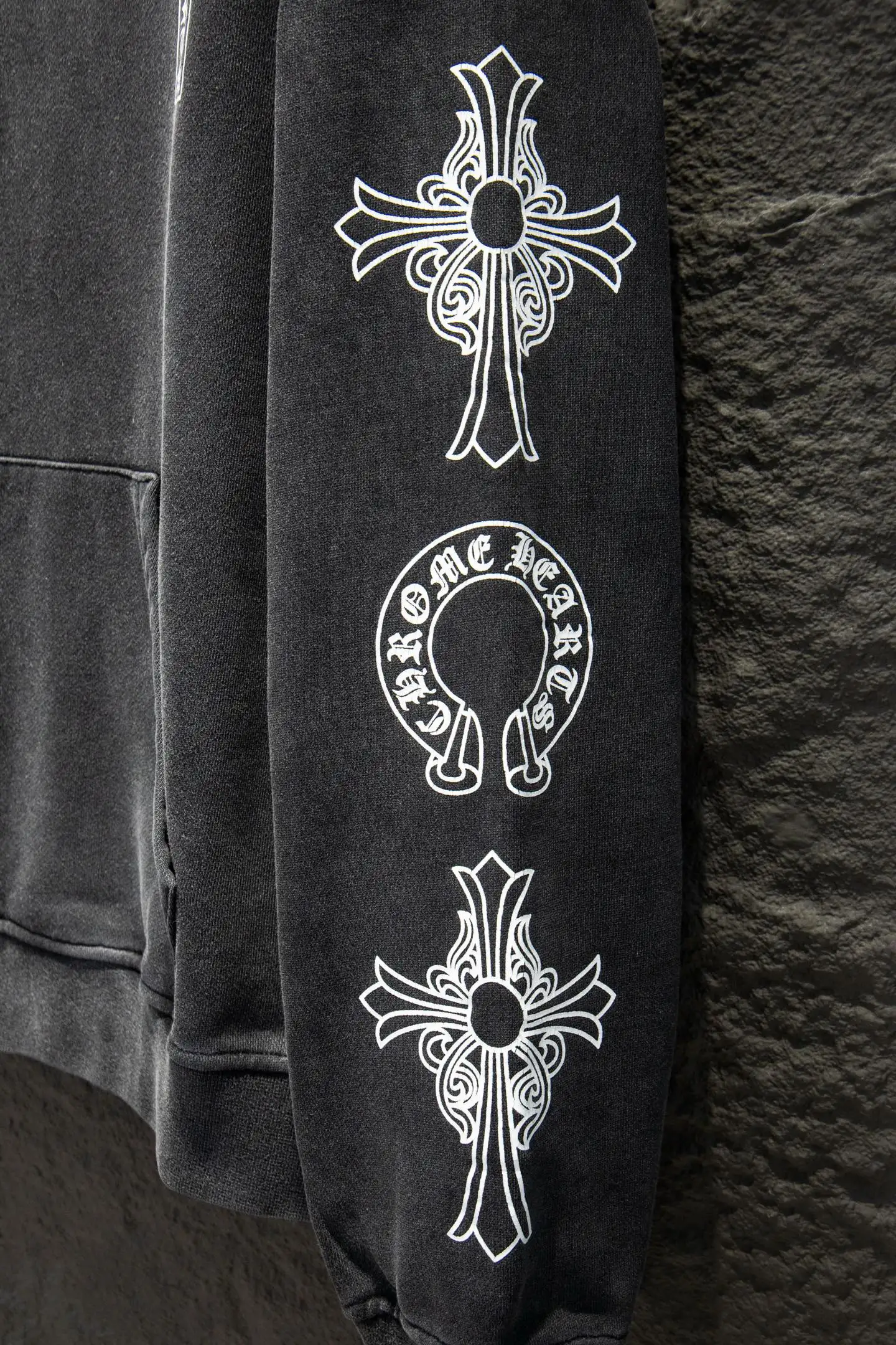Logo-Print Washed Cotton Zip-Up Hoodie D23524206 — view 5