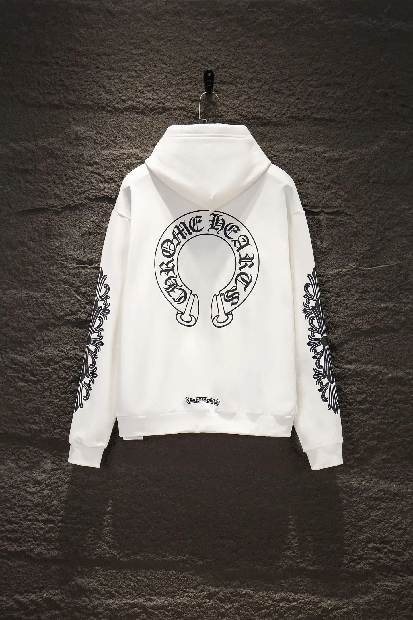 Logo-Print Oversized Cotton-Fleece Hoodie D20524240 — view 2