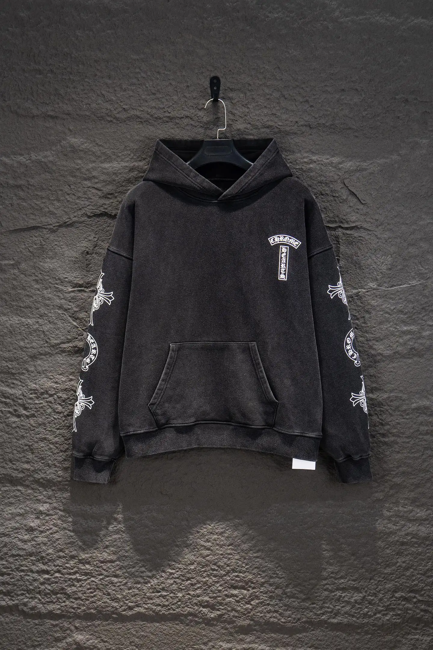 Logo-Print Washed Cotton Hoodie D20924229