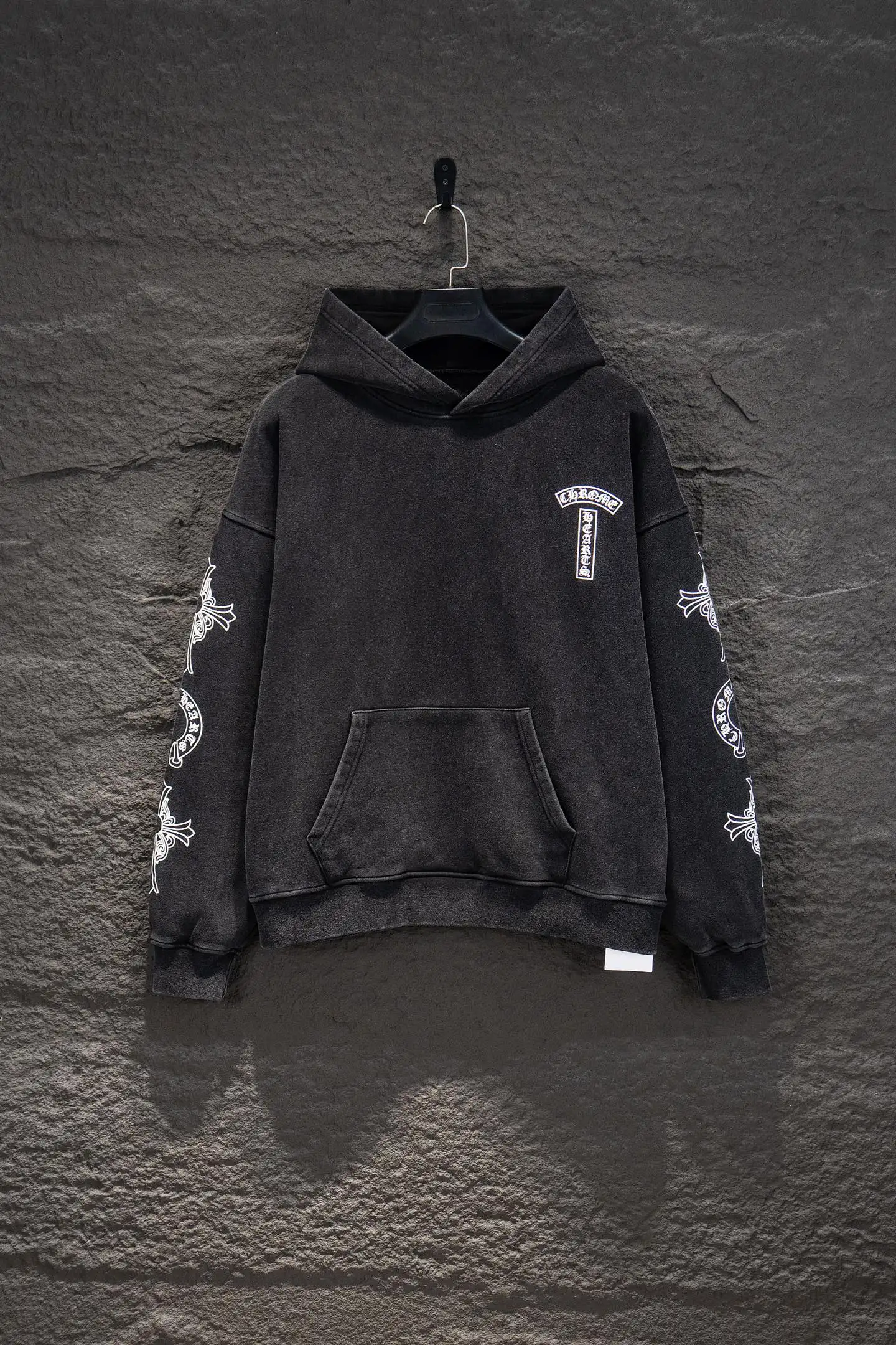 Logo-Print Washed Cotton Hoodie D20924229
